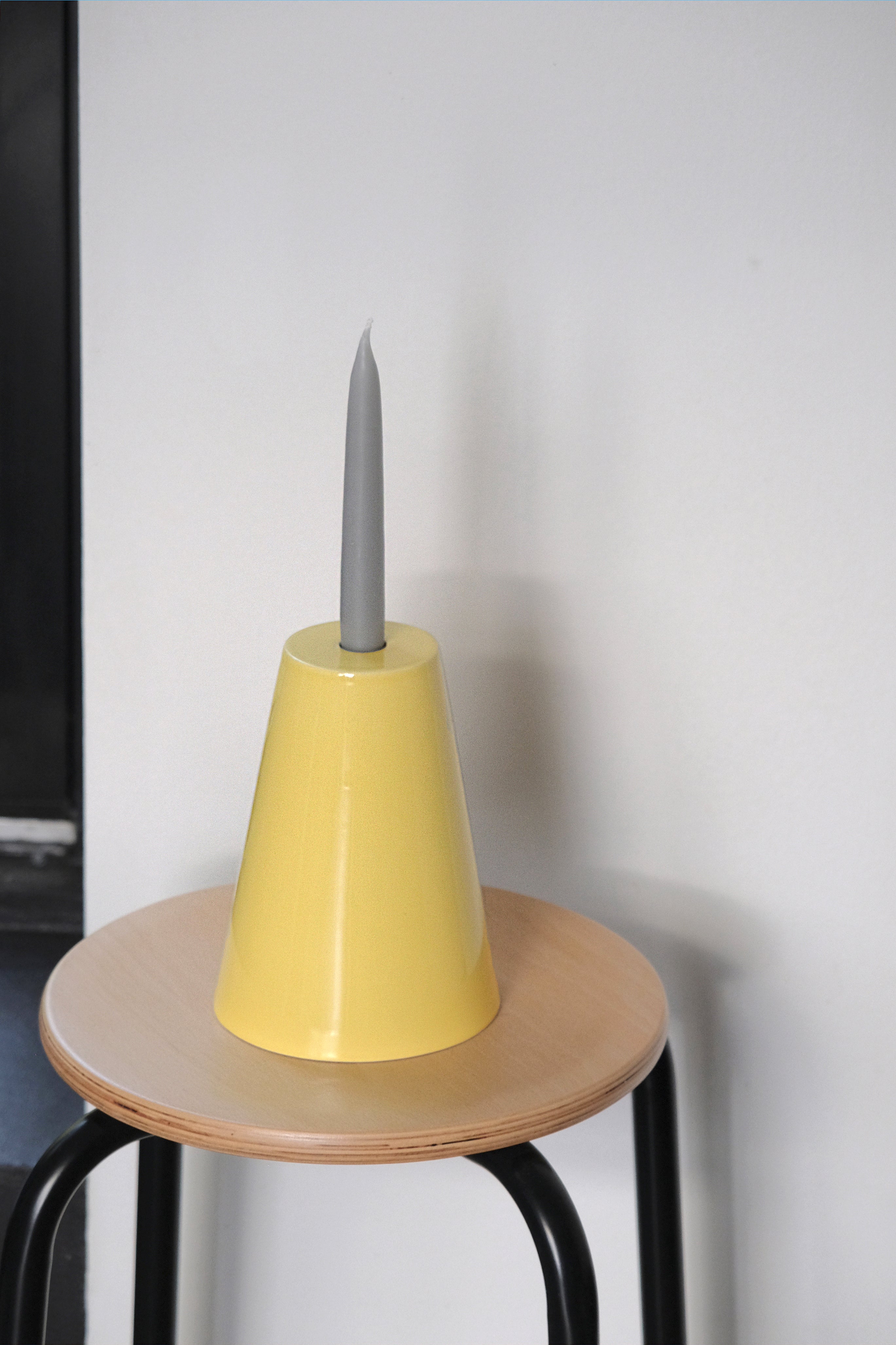 Cone candle holder yellow-Cor Unum-[interior]-[design]-KIOSK48TH