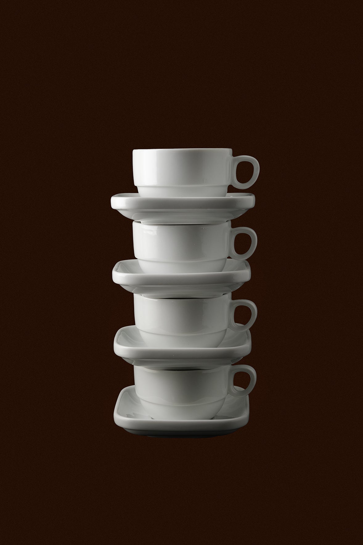 1970s Square Coffee Cup Set-Vintage-KIOSK48TH