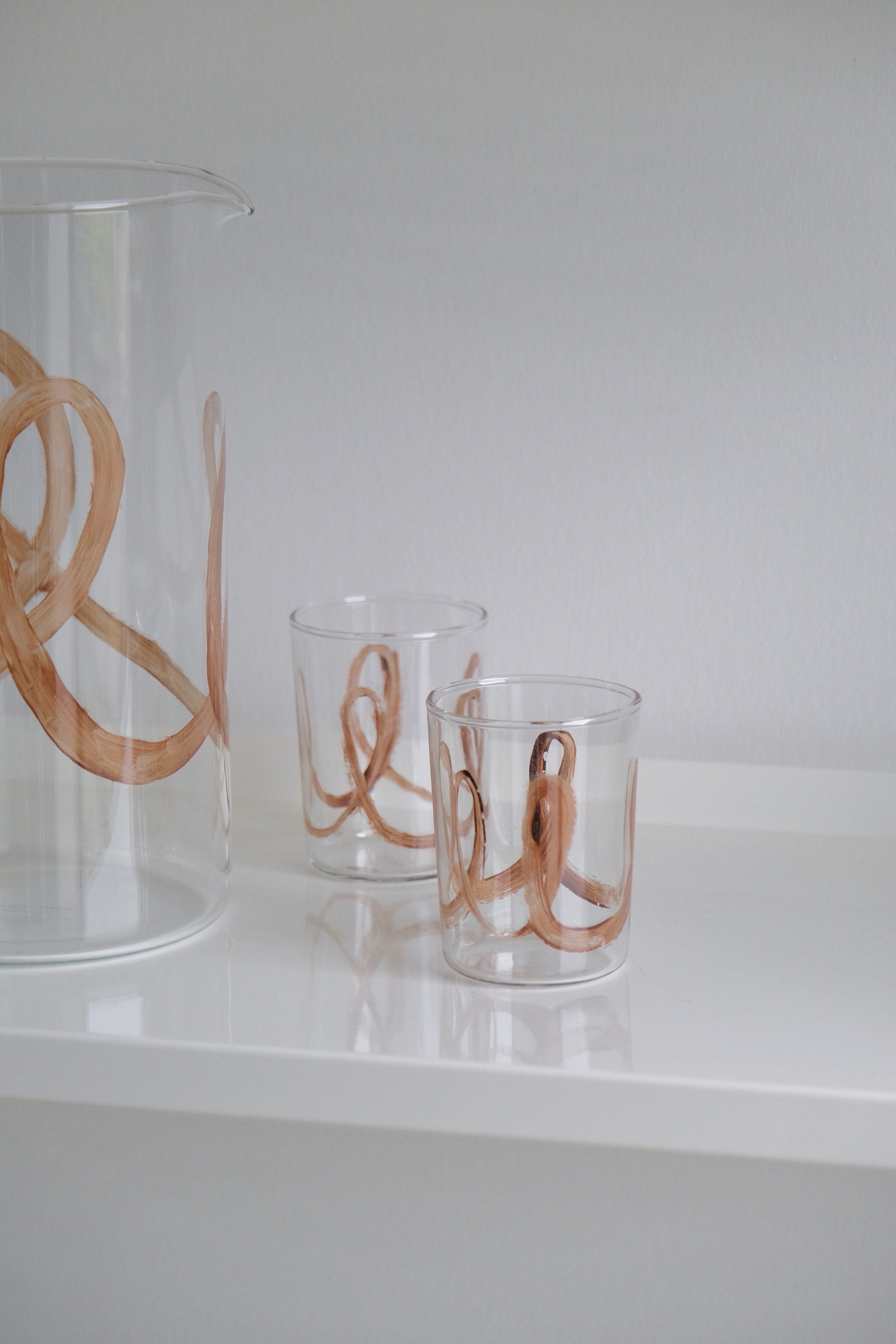 2 x Soft serve glass brown swirl-NIKO JUNE-KIOSK48TH