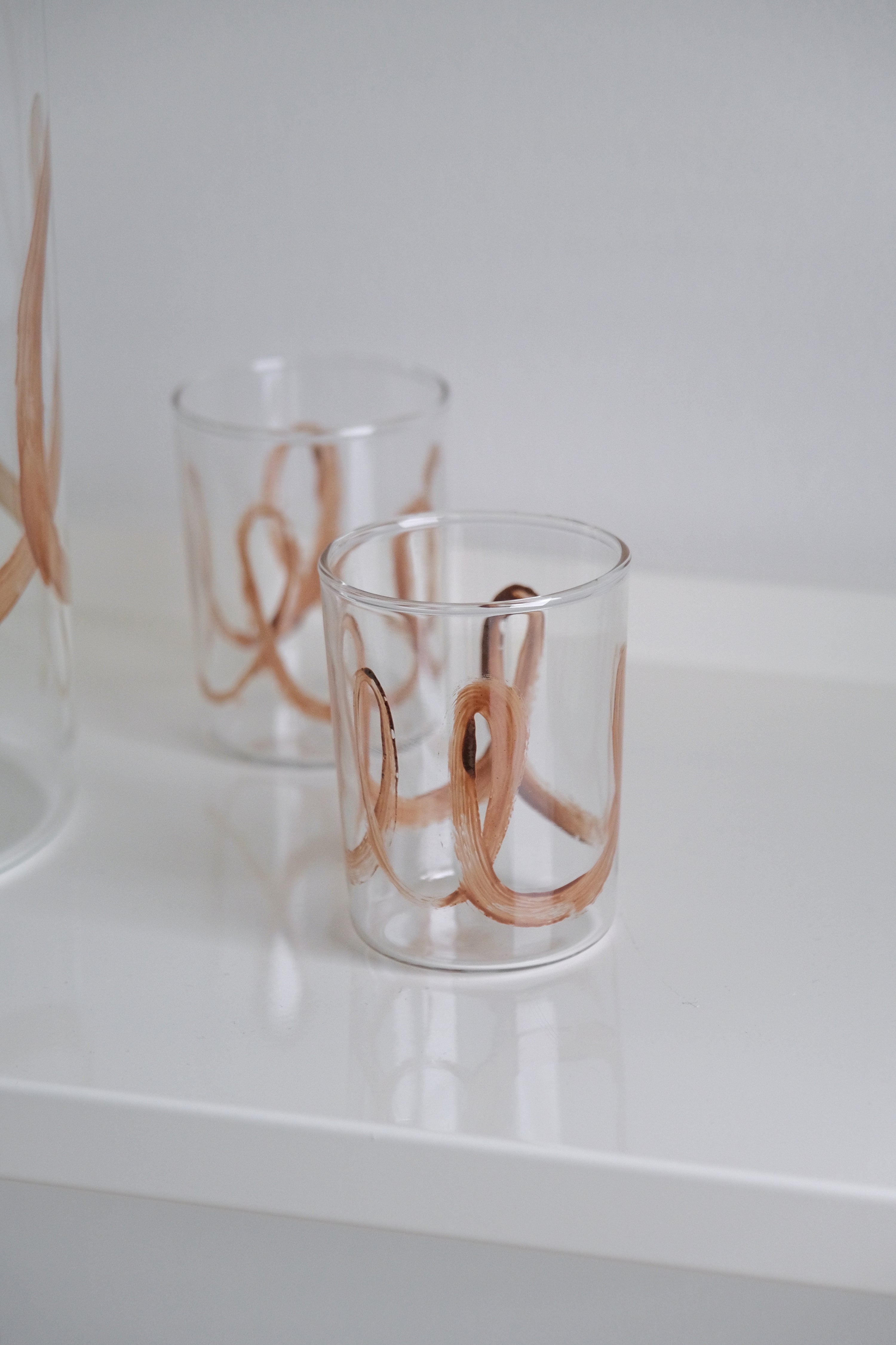 2 x Soft serve glass brown swirl-NIKO JUNE-KIOSK48TH