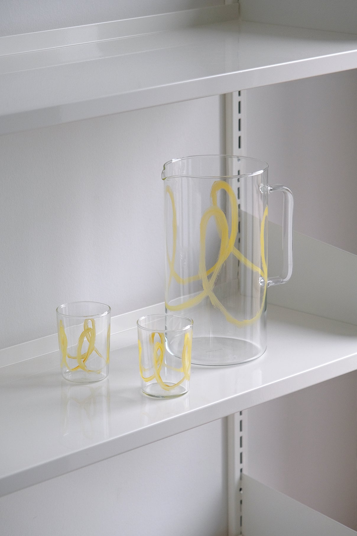2 x Soft serve glass yellow swirl-NIKO JUNE-KIOSK48TH