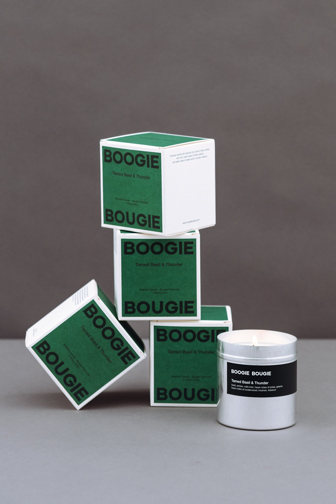 Scented Candle Tamed Basil & Thunder-Boogie Bougie-KIOSK48TH