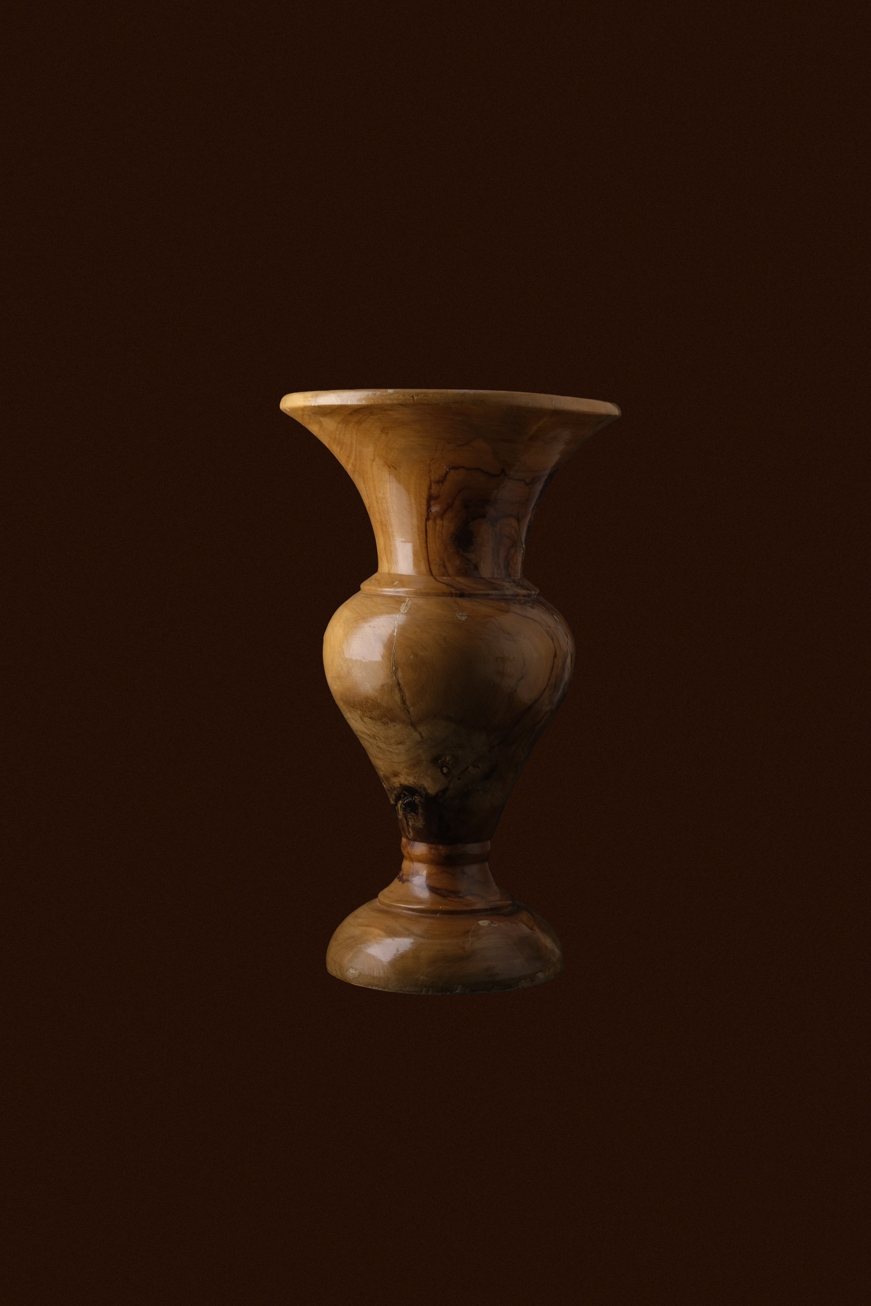 Curved Wood Vase-Vintage-KIOSK48TH
