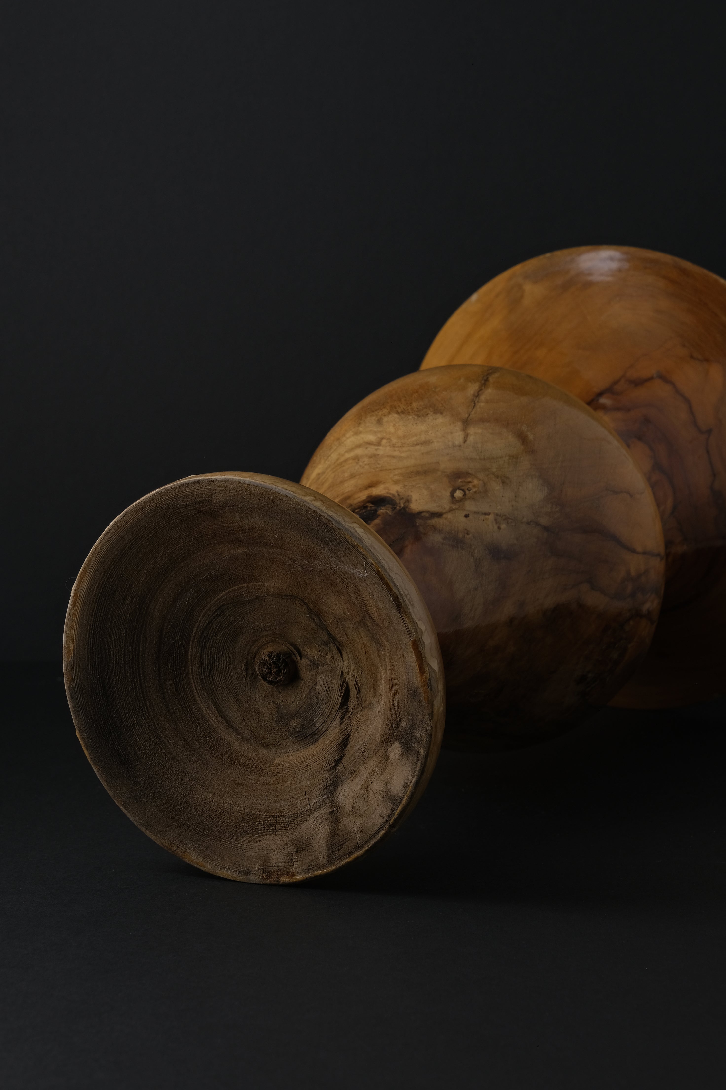 Curved Wood Vase-Vintage-KIOSK48TH