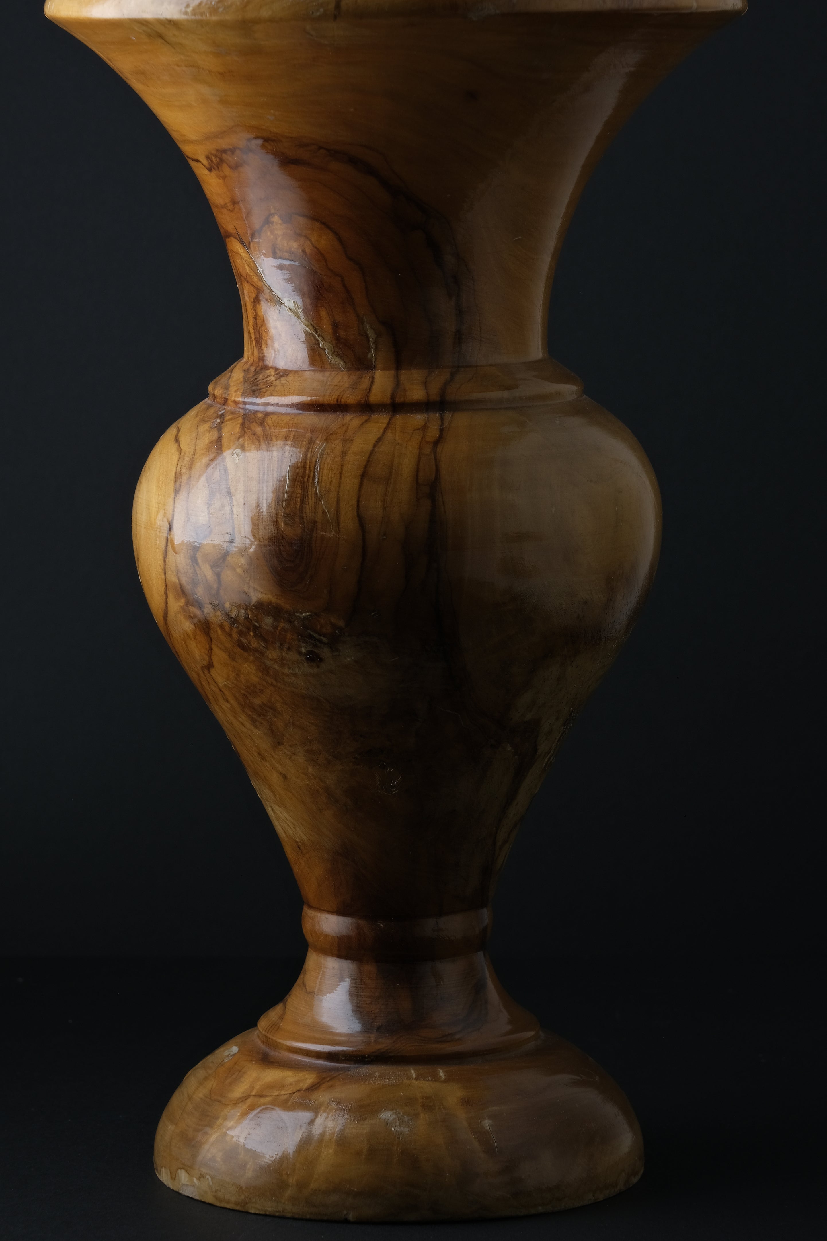 Curved Wood Vase-Vintage-KIOSK48TH