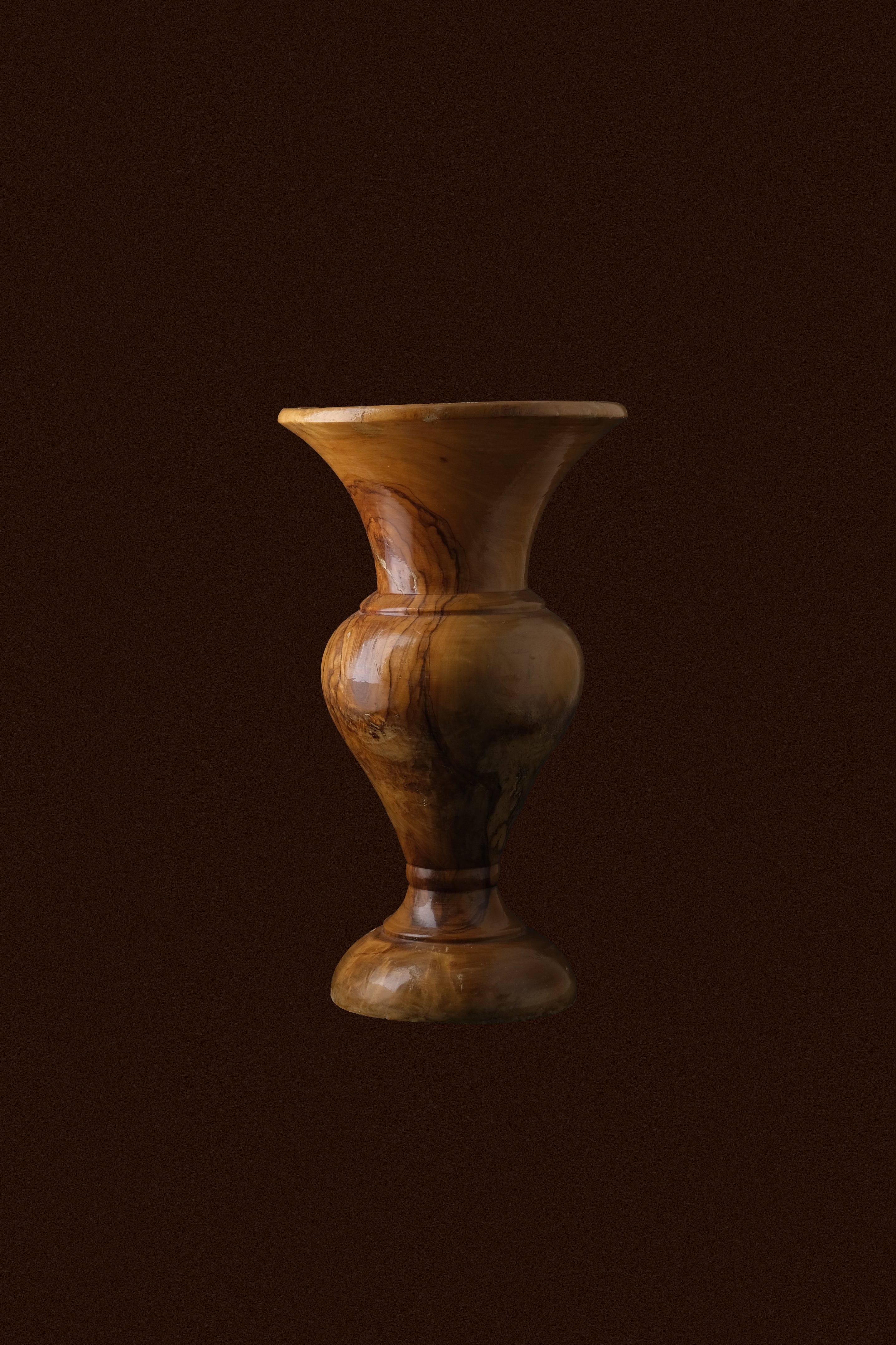 Curved Wood Vase-Vintage-KIOSK48TH