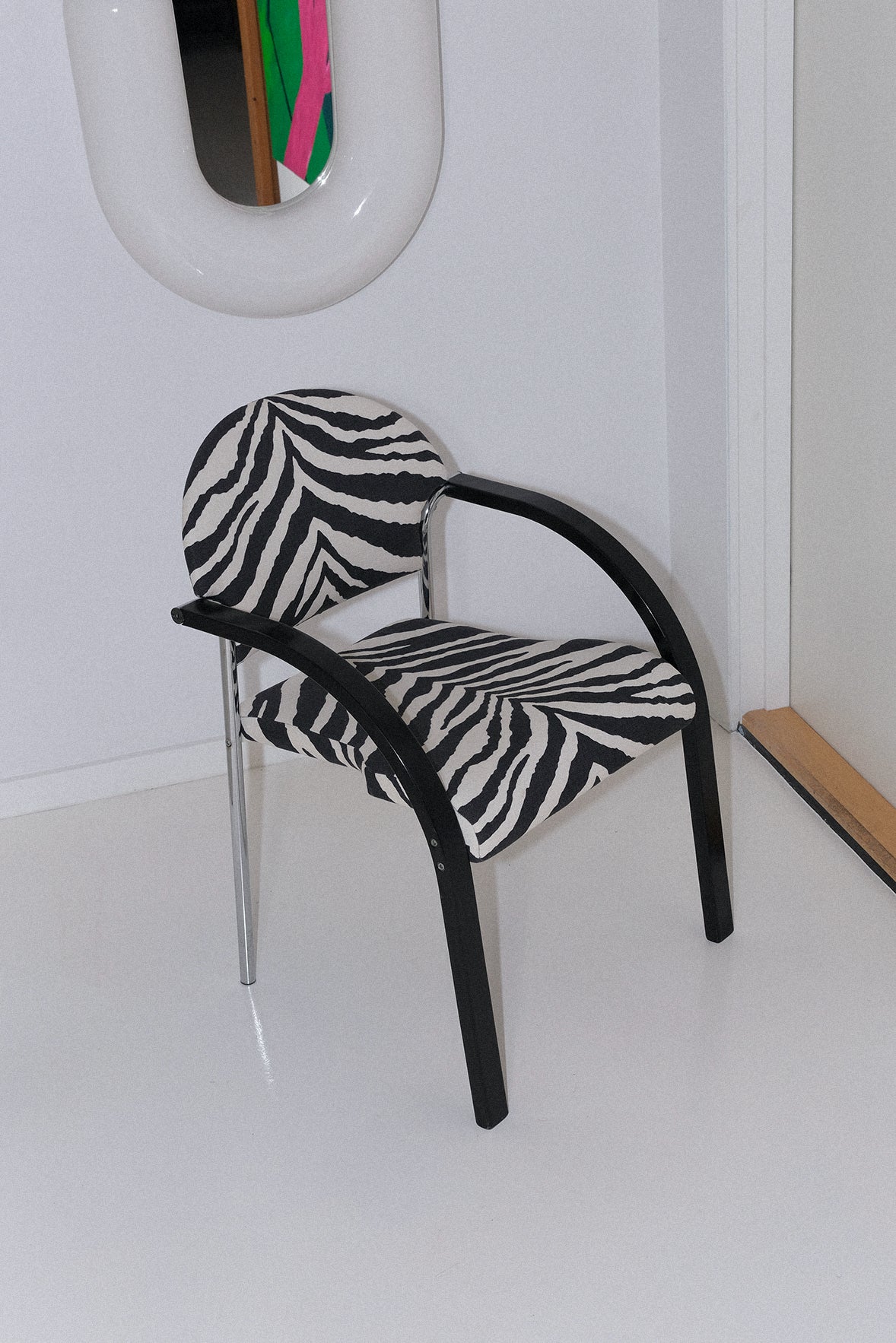 Zebra Chrome Chair
