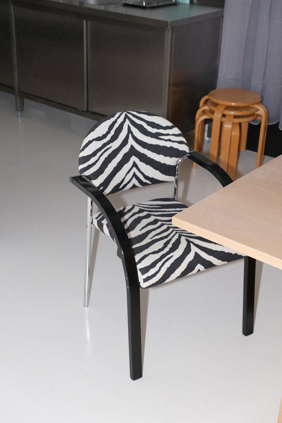 Zebra Chrome Chair