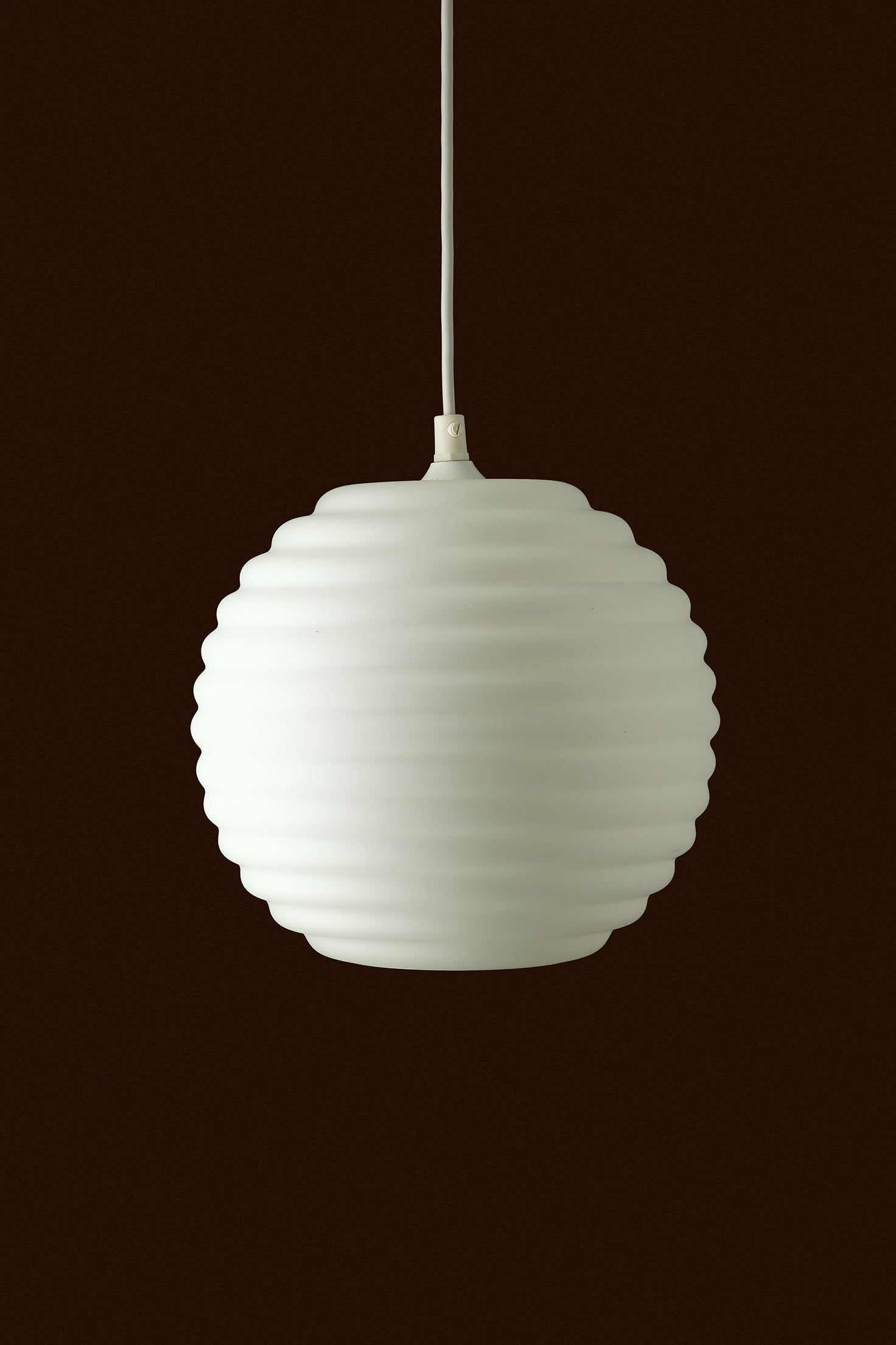 White Glass Pendant Lamp-Vintage-KIOSK48TH