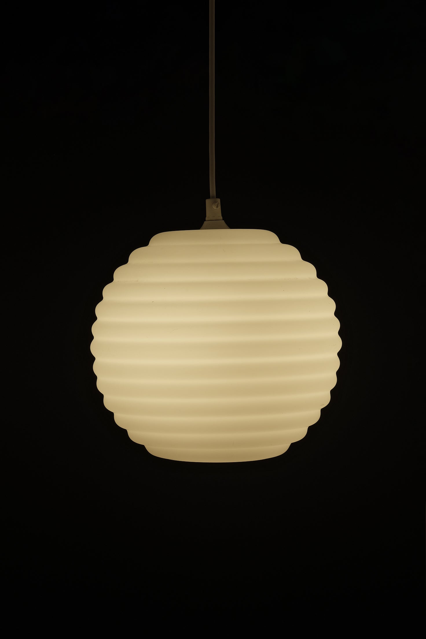 White Glass Pendant Lamp-Vintage-KIOSK48TH