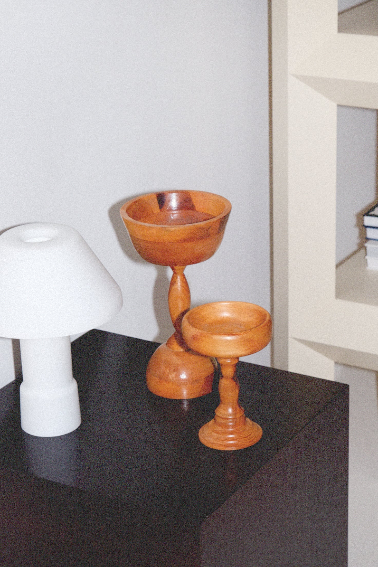 Tall Turned Wood Bowl-Vintage-KIOSK48TH