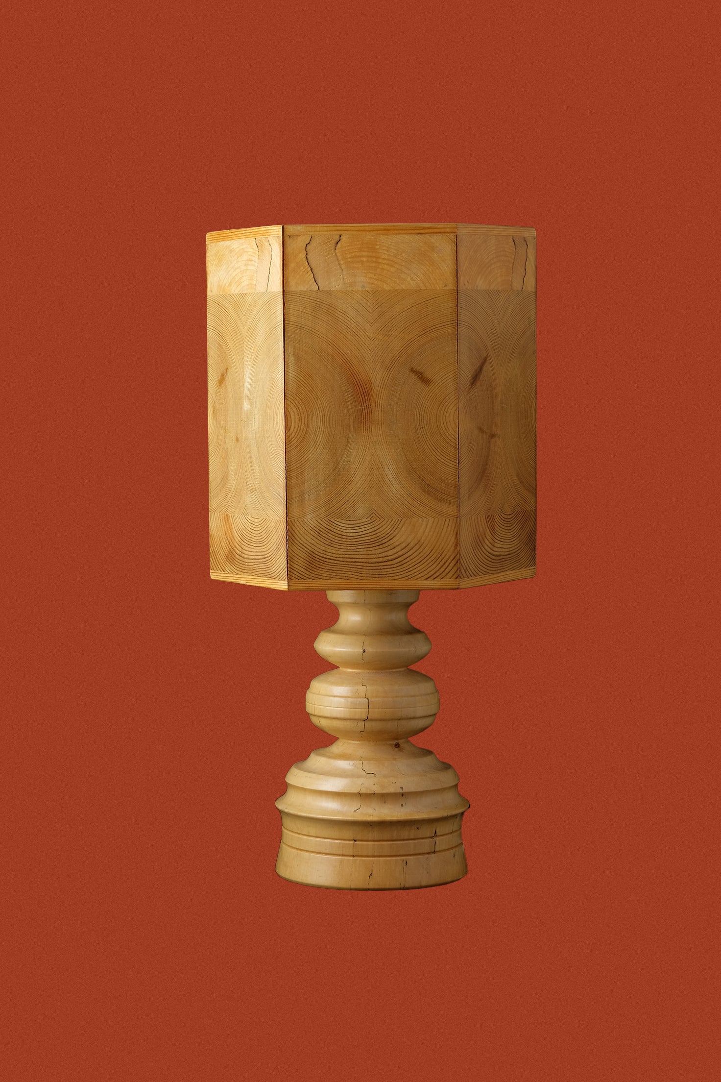 Håndlavet Bordlampe Træ
