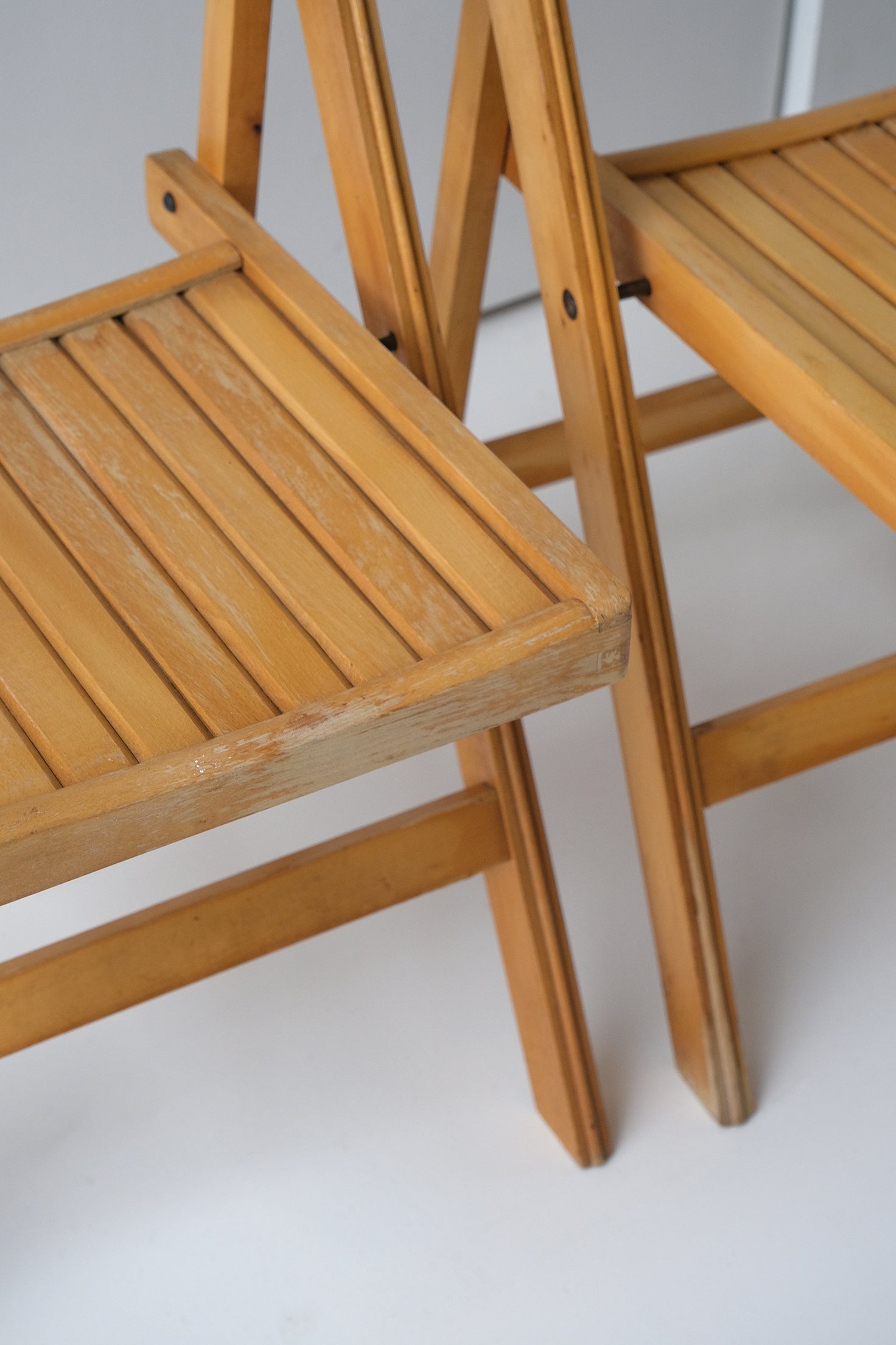 Folding Chair Beech-Vintage-KIOSK48TH