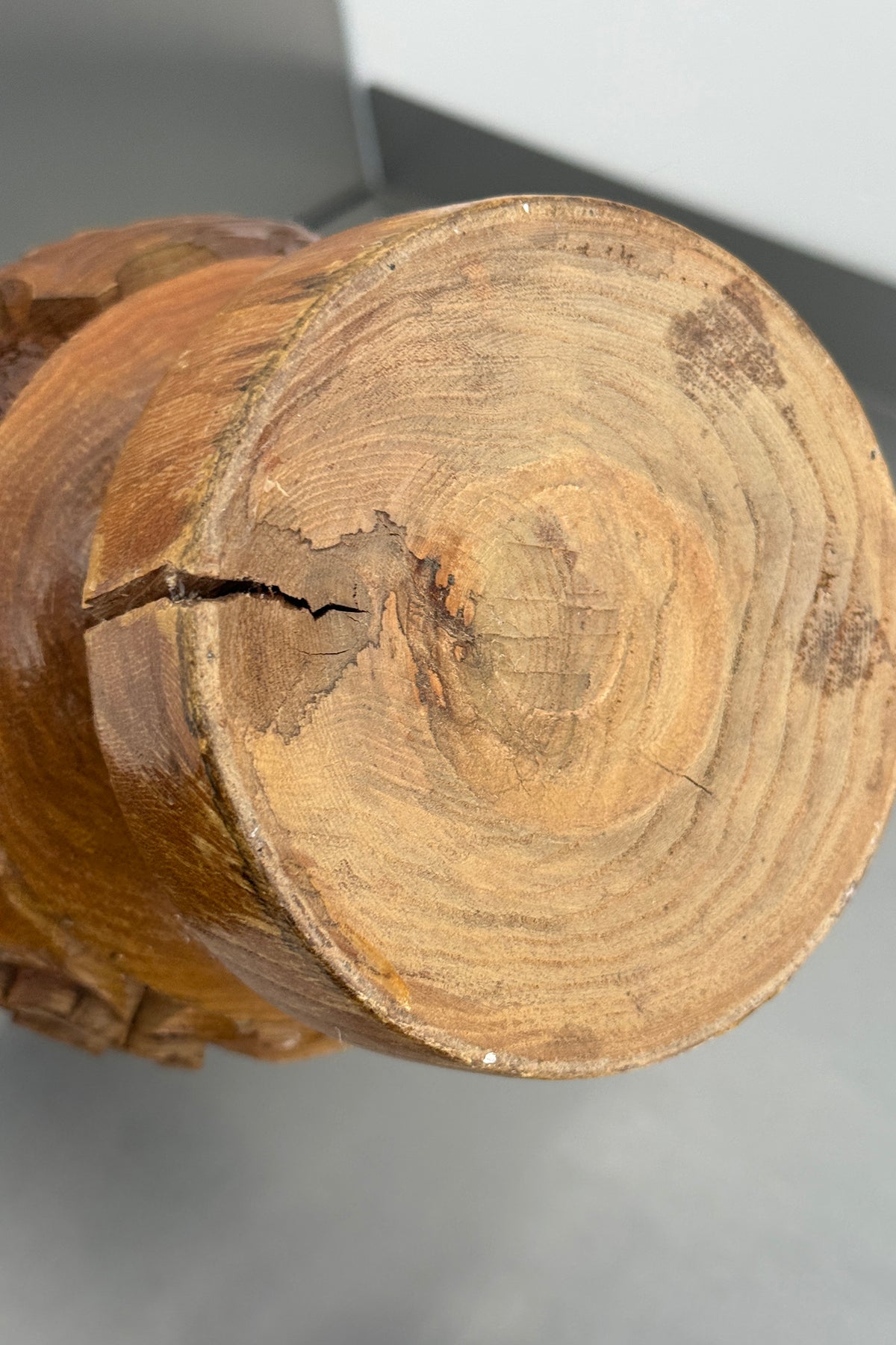 Carved Wood Vase