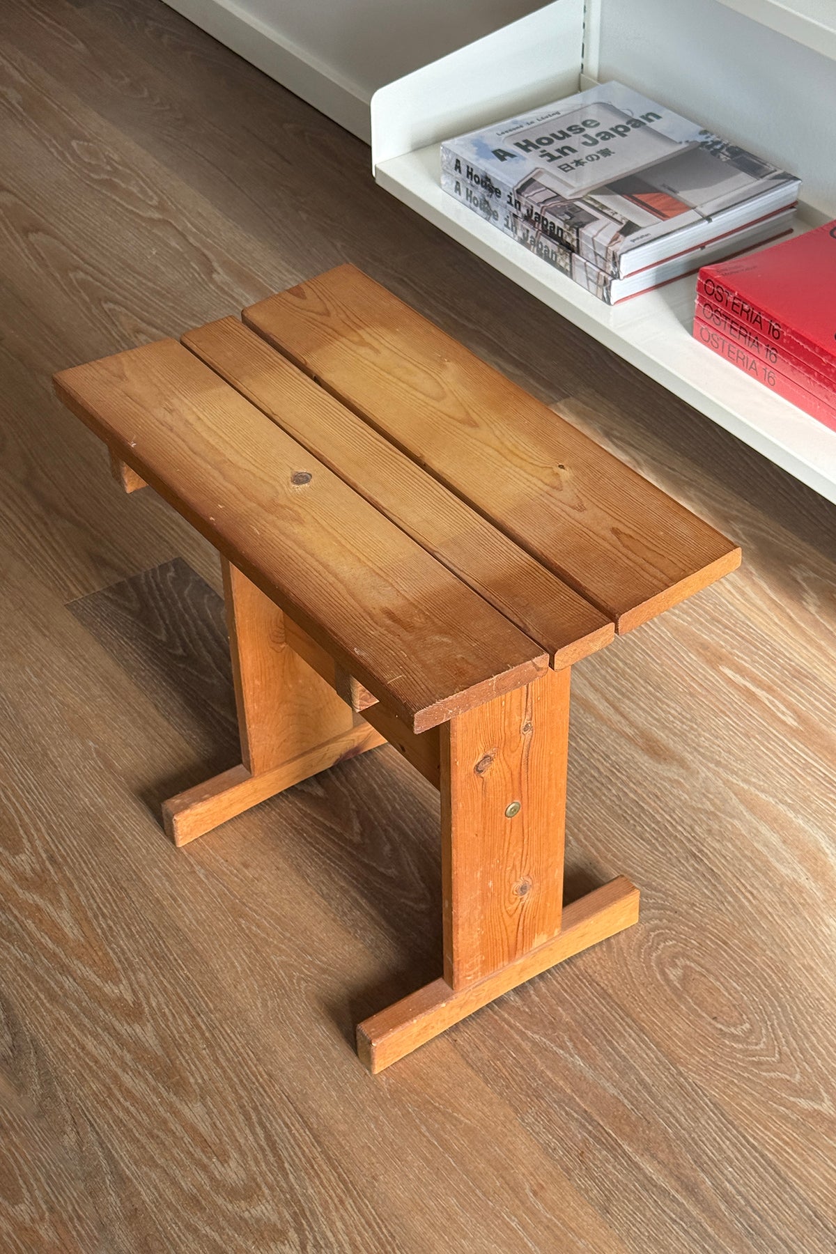 Square Pine Stool
