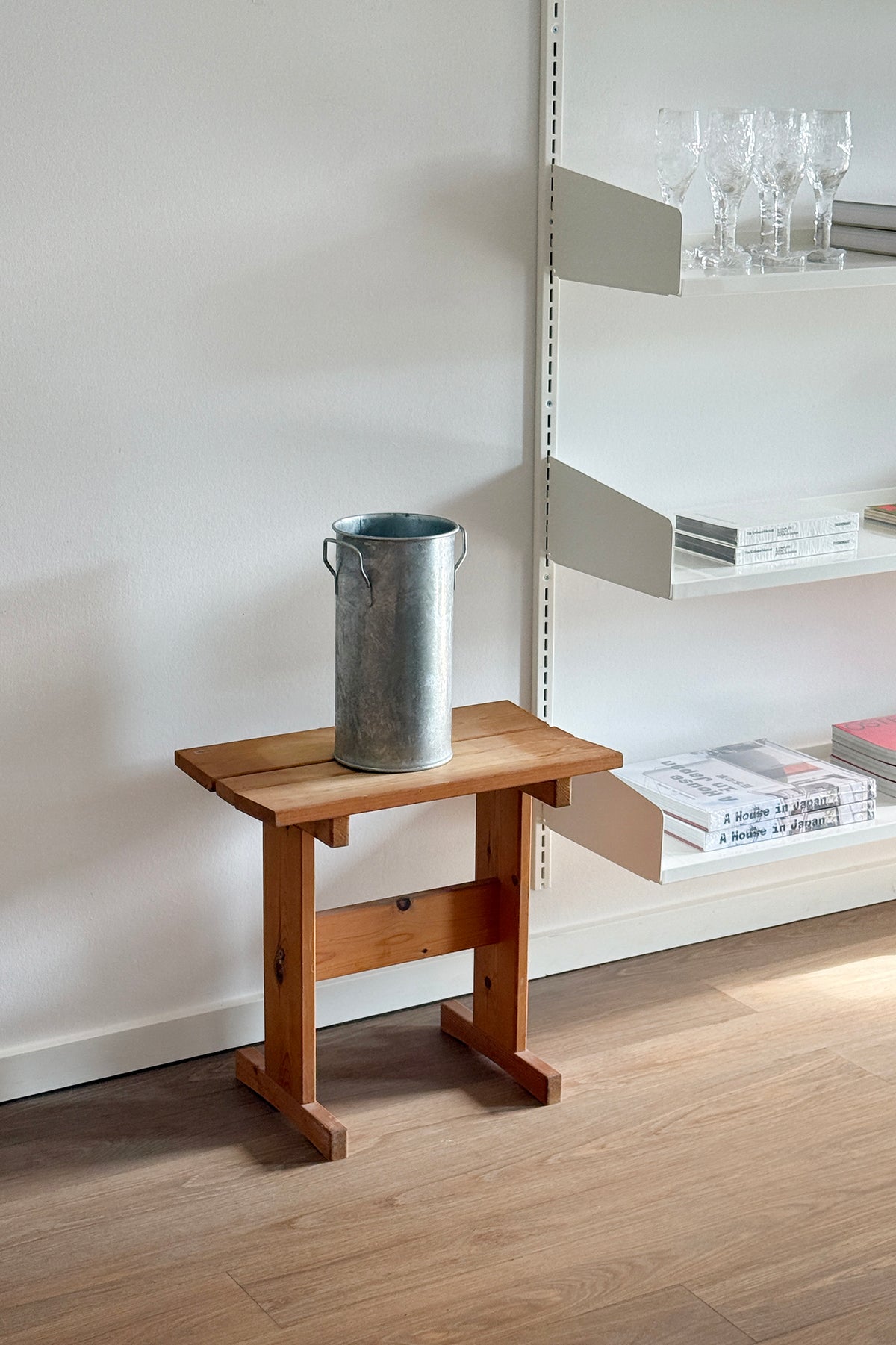 Square Pine Stool