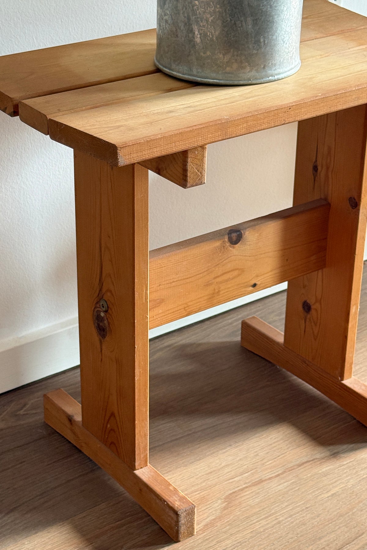 Square Pine Stool