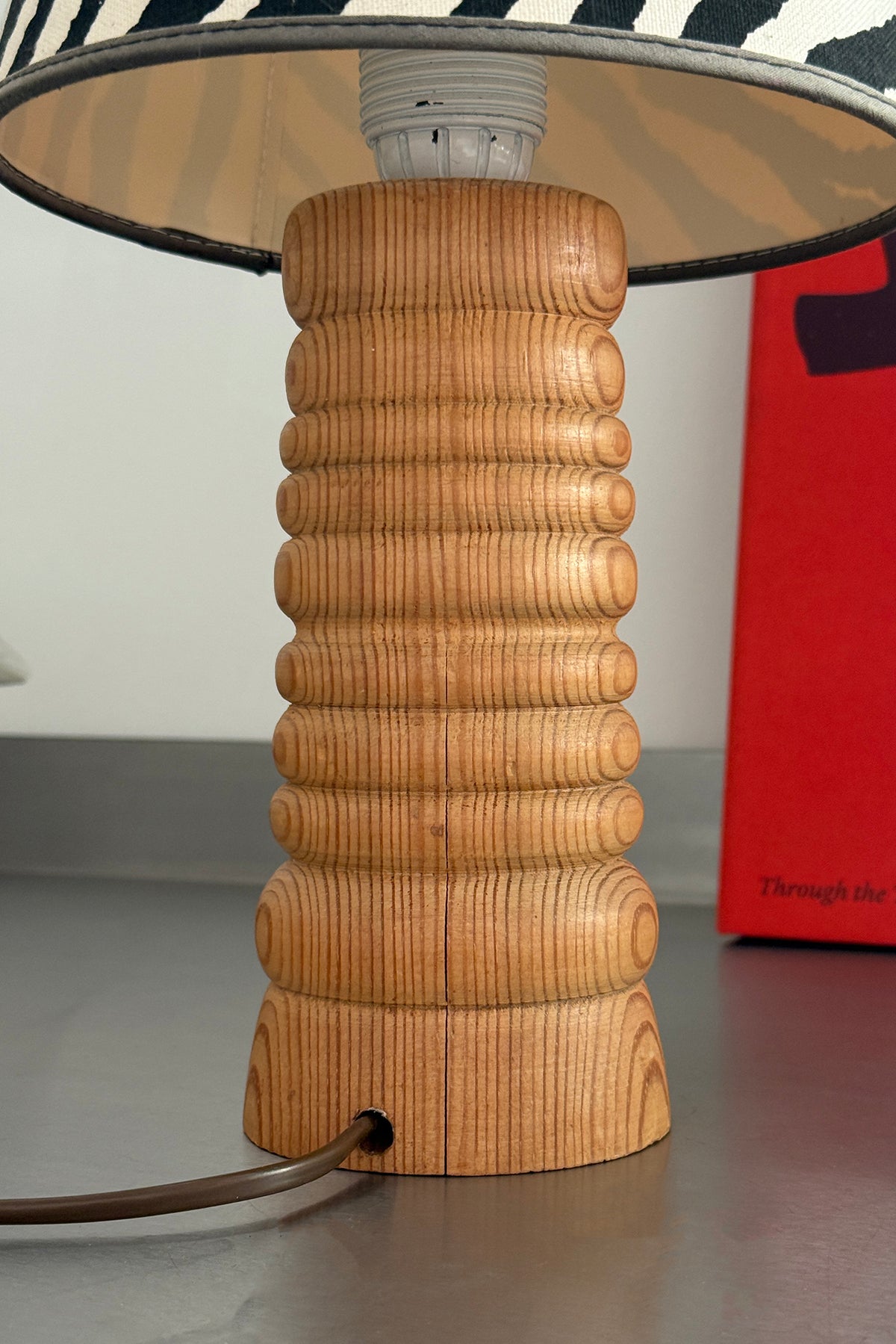 Pine Table Lamp Zebra