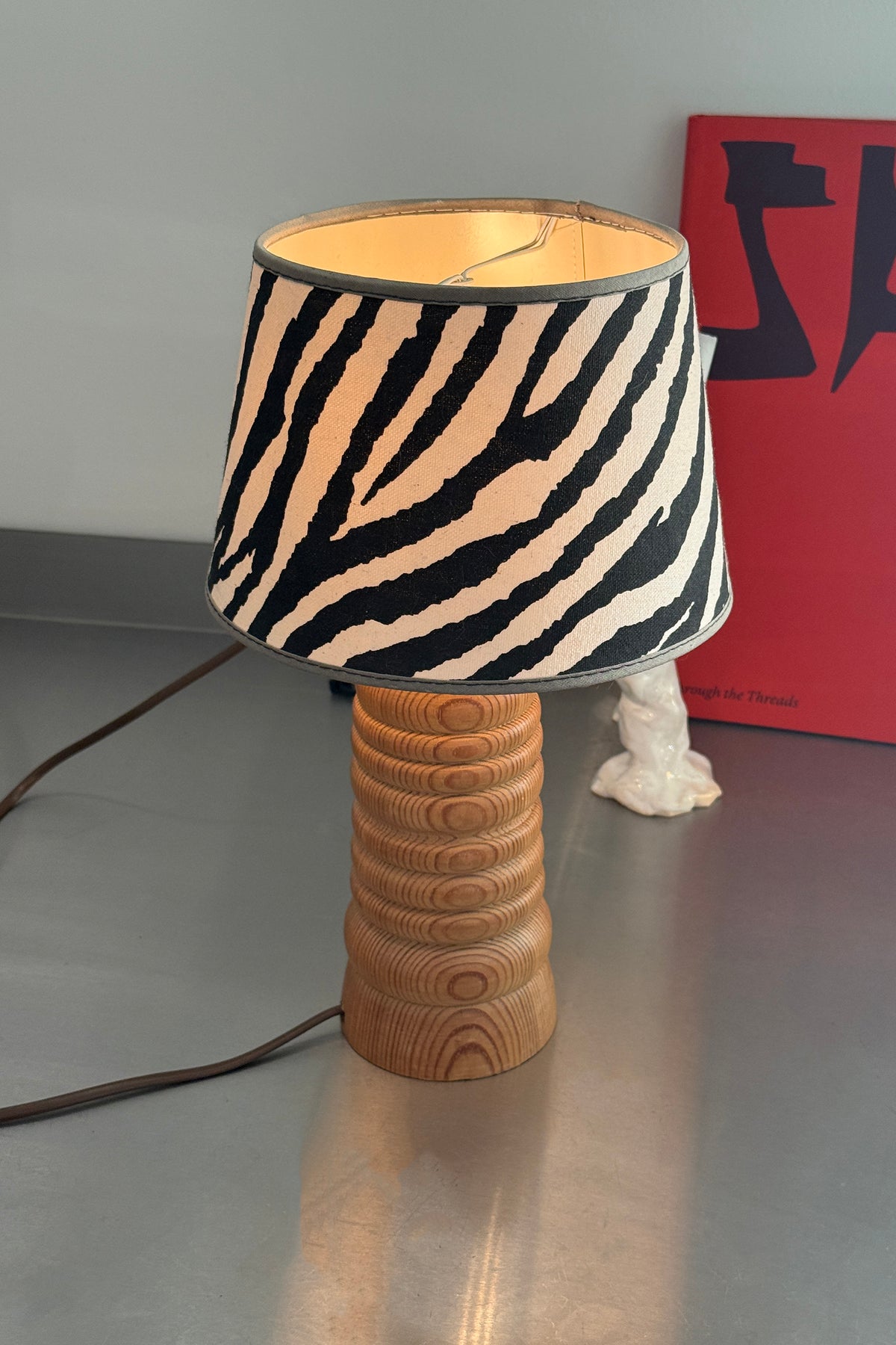 Pine Table Lamp Zebra
