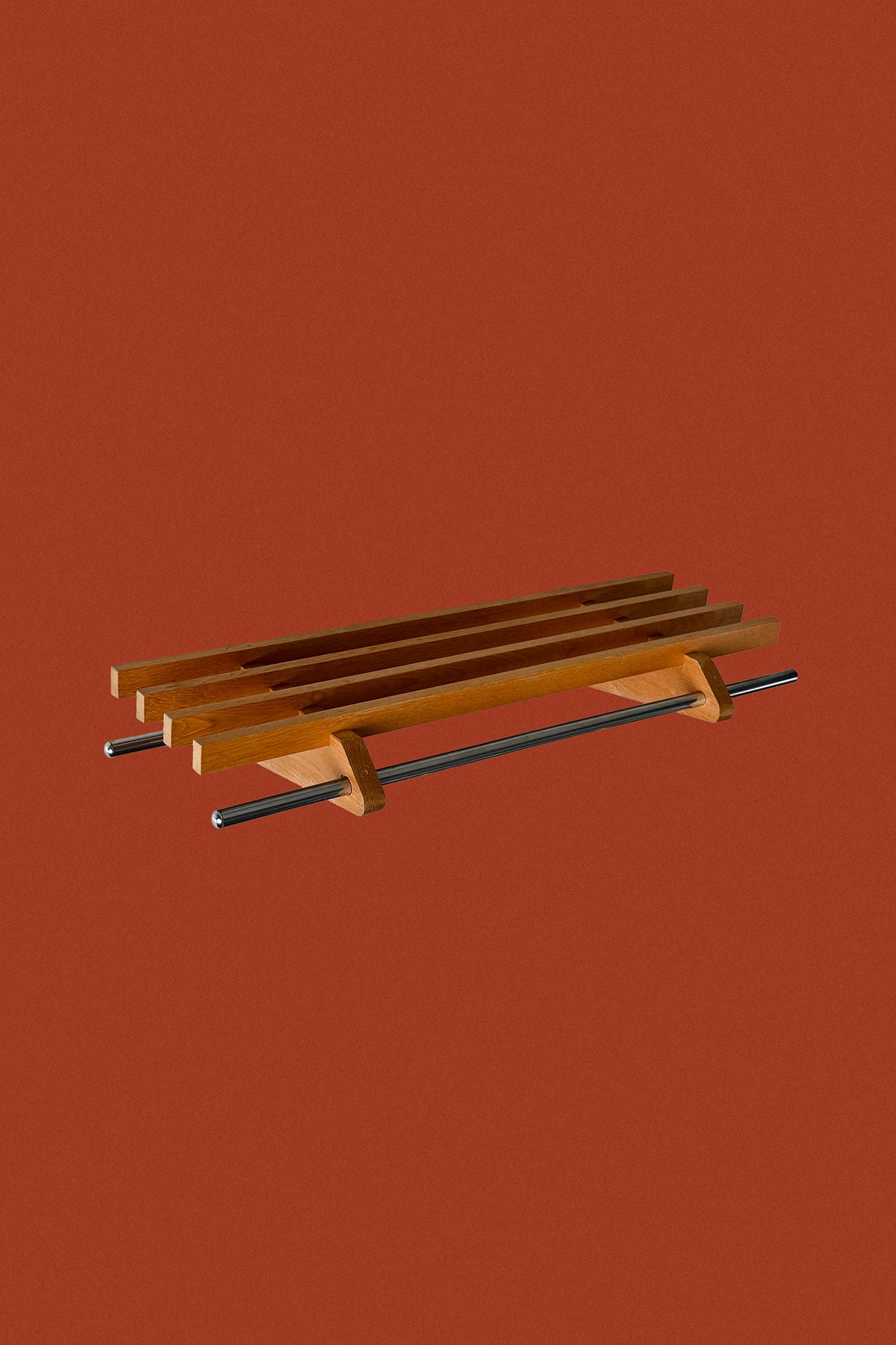 Oak Chrome Rack