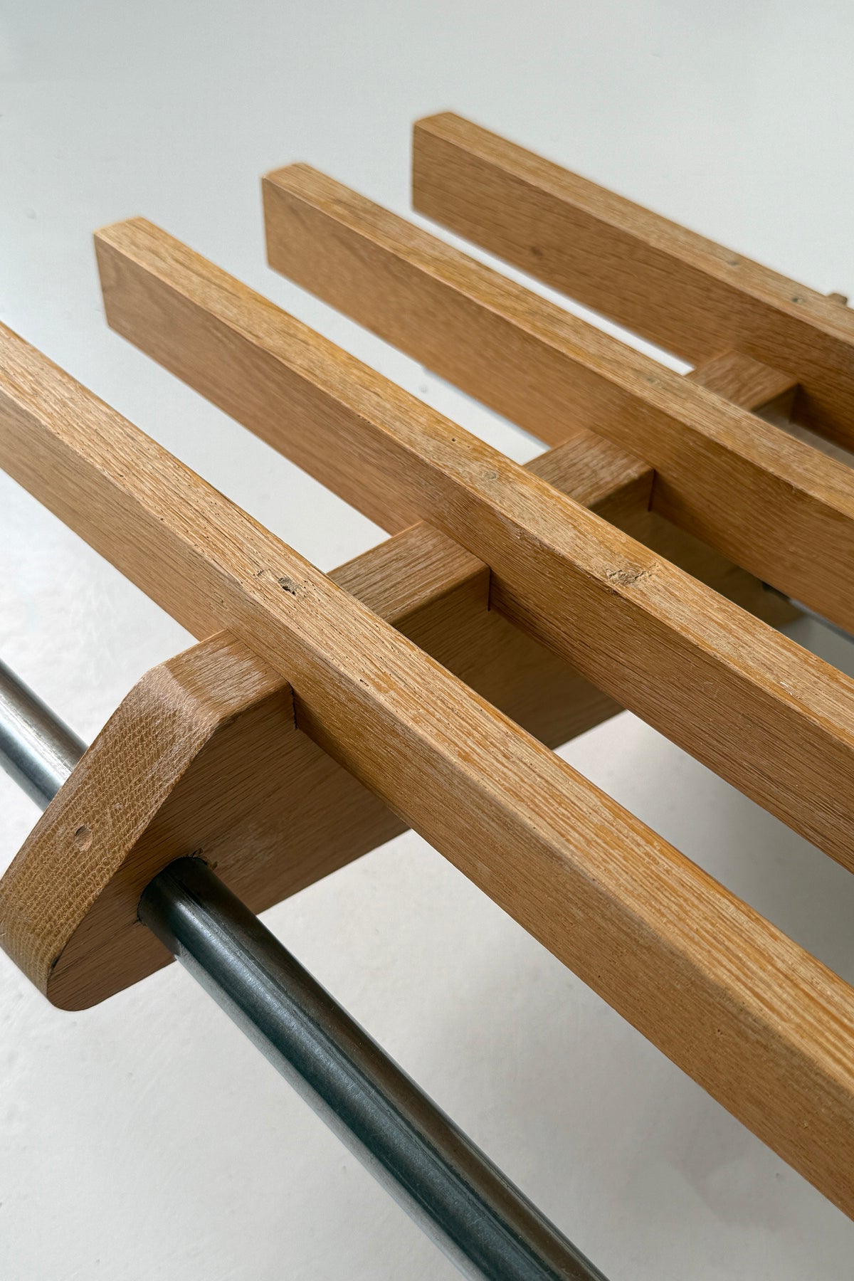Oak Chrome Rack