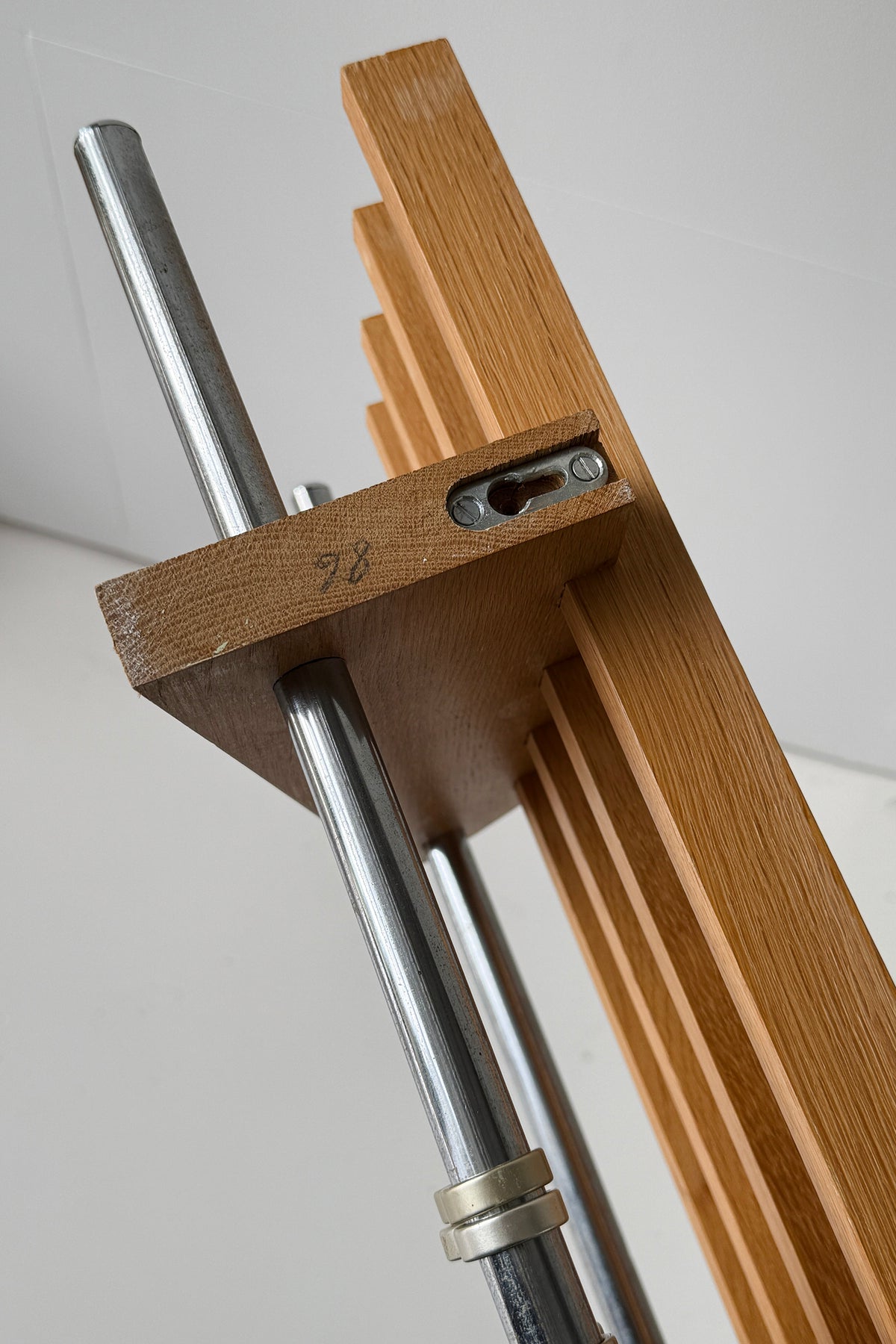 Oak Chrome Rack