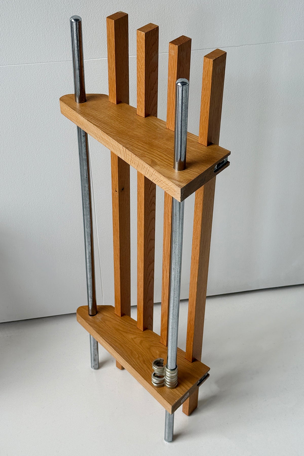 Oak Chrome Rack
