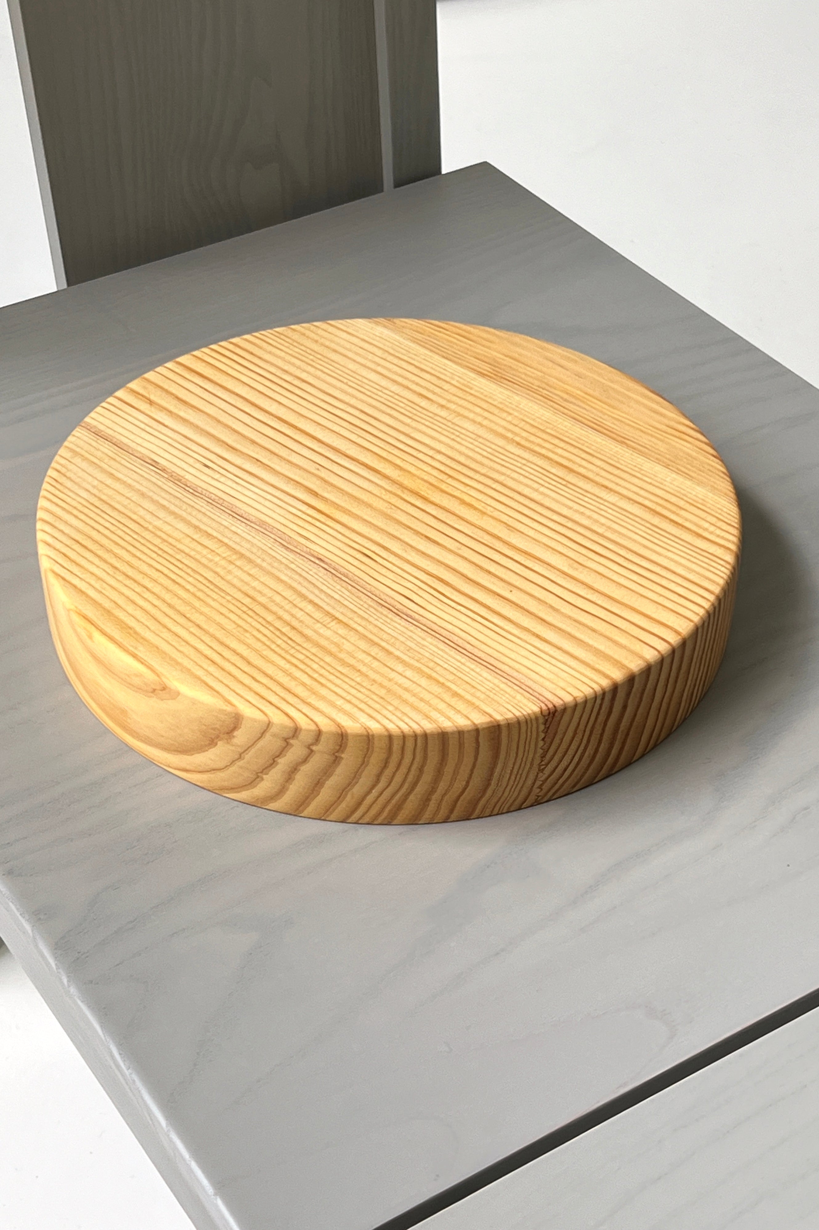 Sample item - round pine board-Inox-KIOSK48TH