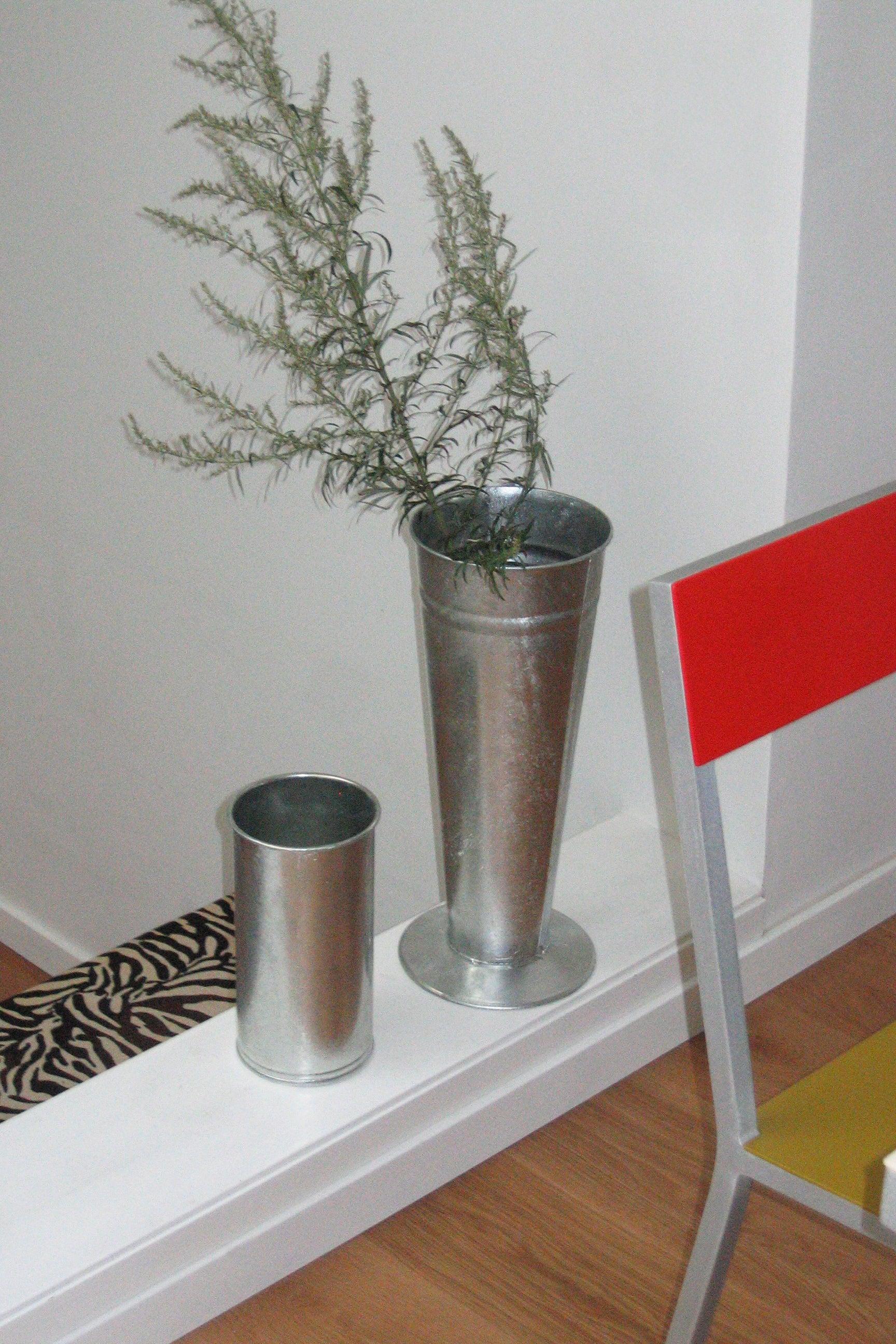 Zink Cylinder Vase 25cm-Objects-KIOSK48TH