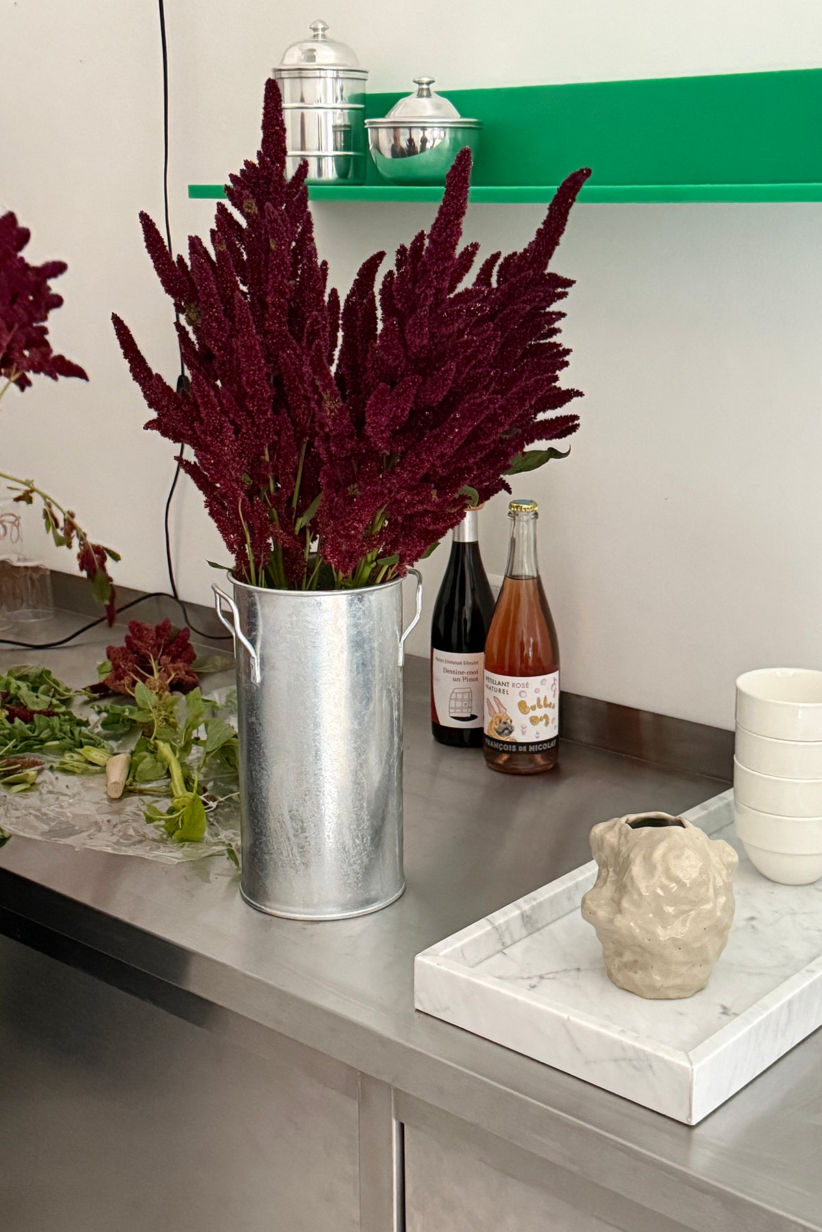Zinc Handle Vase 30cm