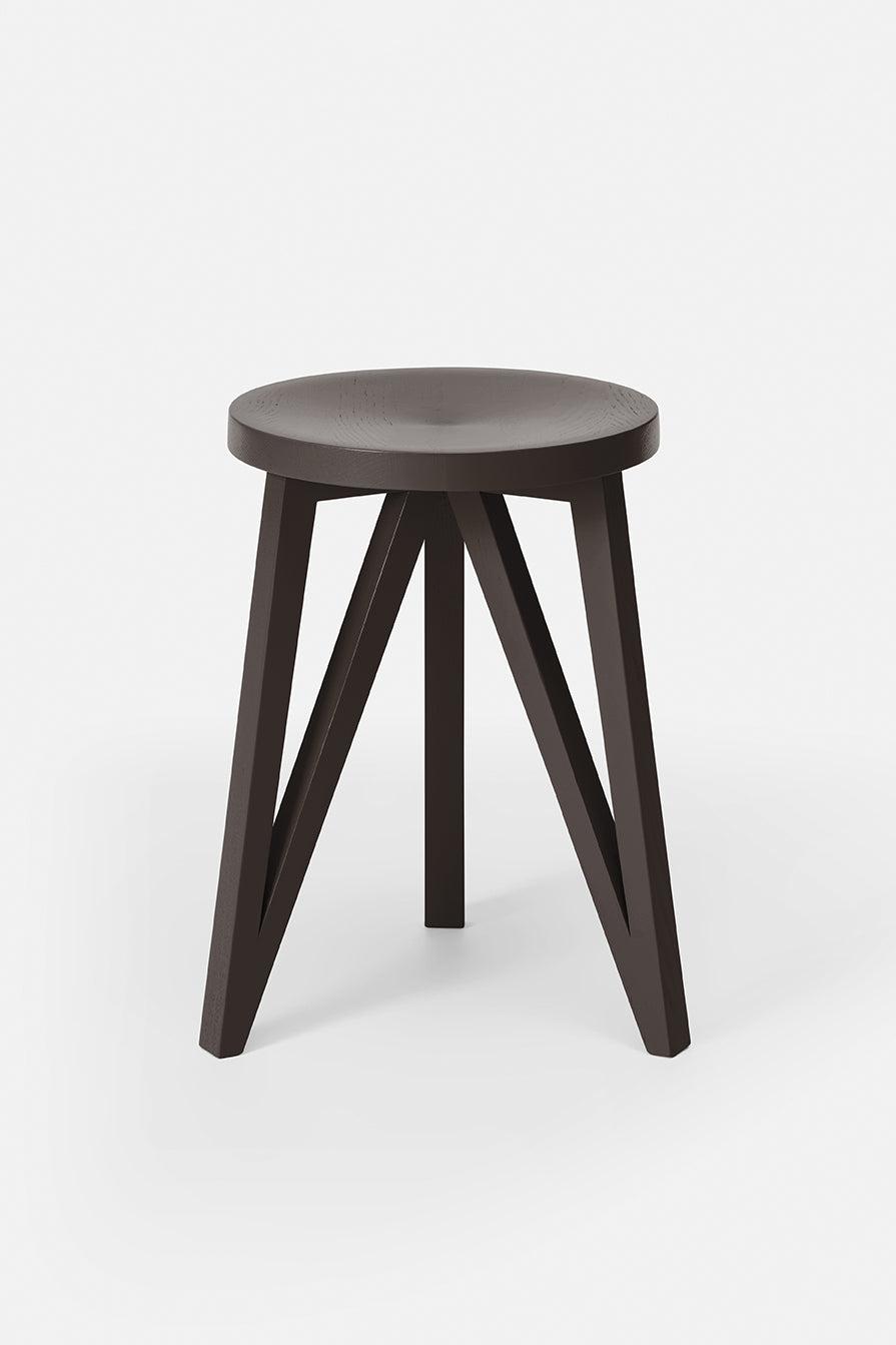 JL1 FABER Stool Grey Brown-LOEHR-KIOSK48TH