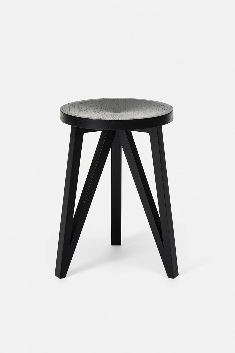 JL1 FABER Stool Jet Black-LOEHR-KIOSK48TH