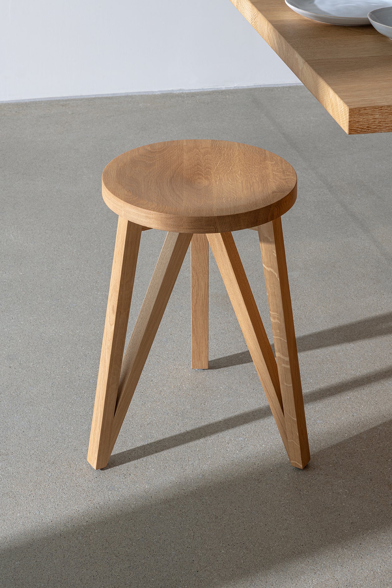 JL1 FABER Stool Natural Oak Oiled-LOEHR-KIOSK48TH