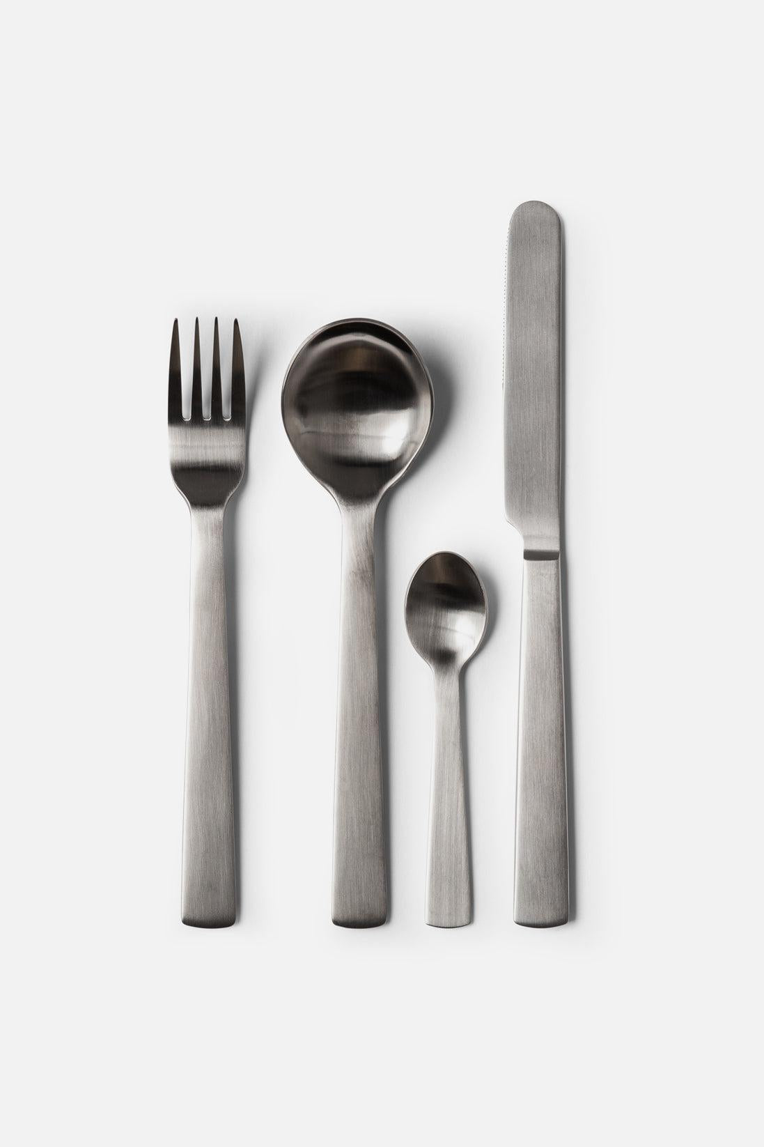 Cutlery 24pc Set Brushed-Tableware-KIOSK48TH