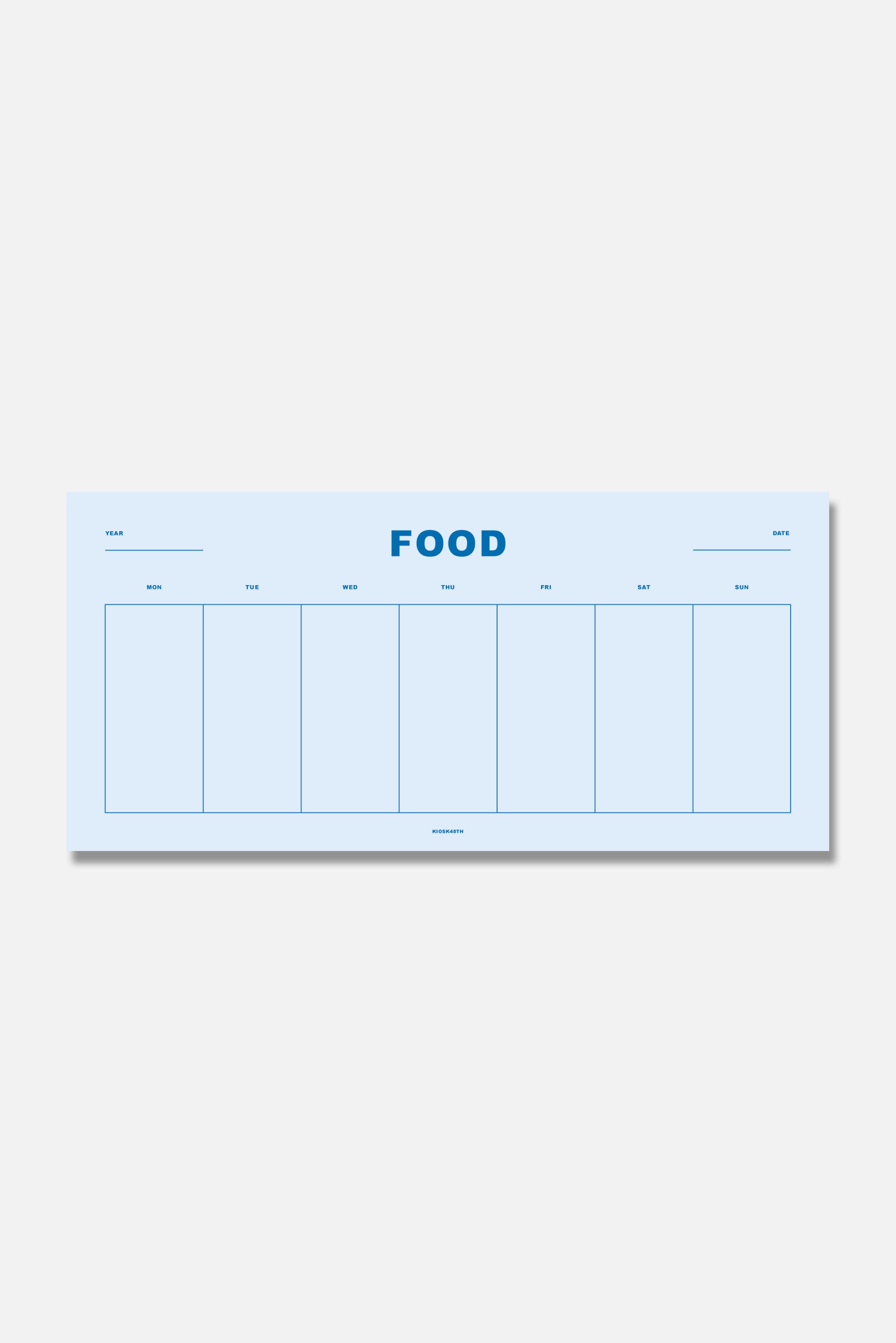 Food Planner Light Blue