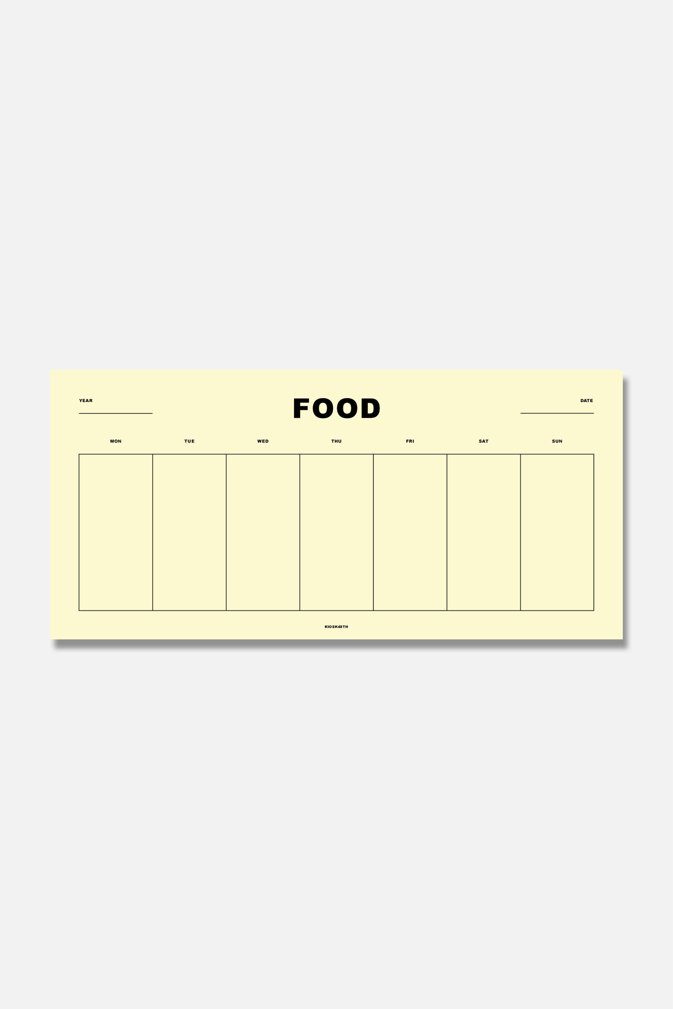 Food Planner Yellow