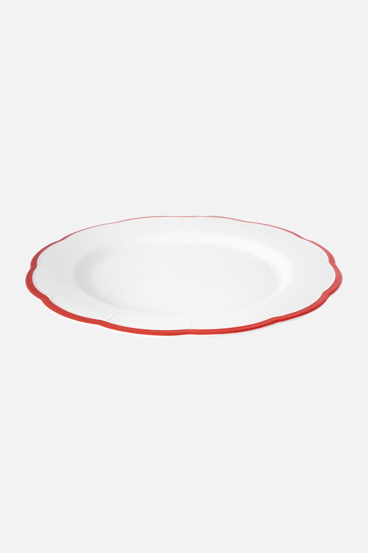 Dinner plate red rim