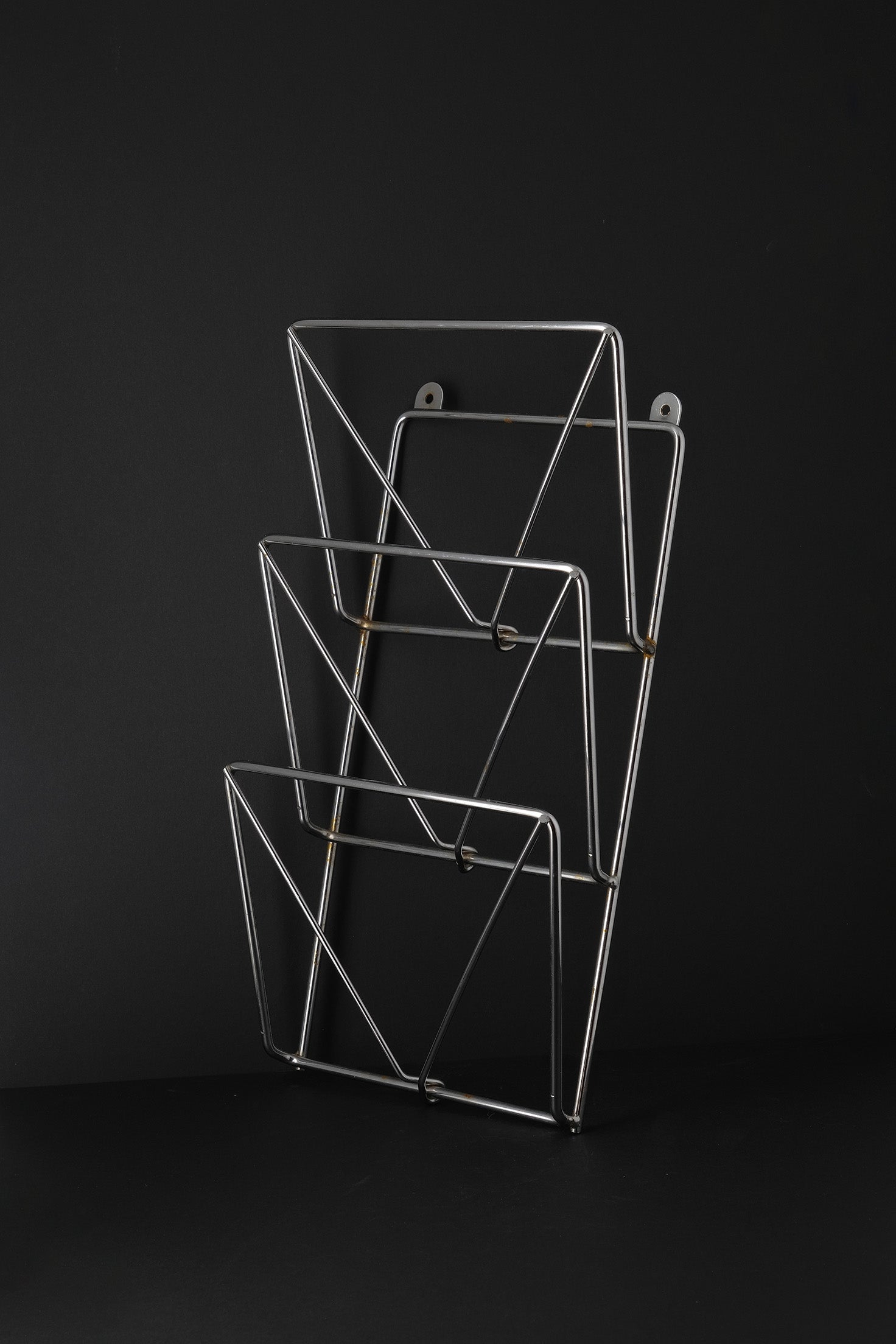 Magazine Rack Chrome-Vintage-KIOSK48TH