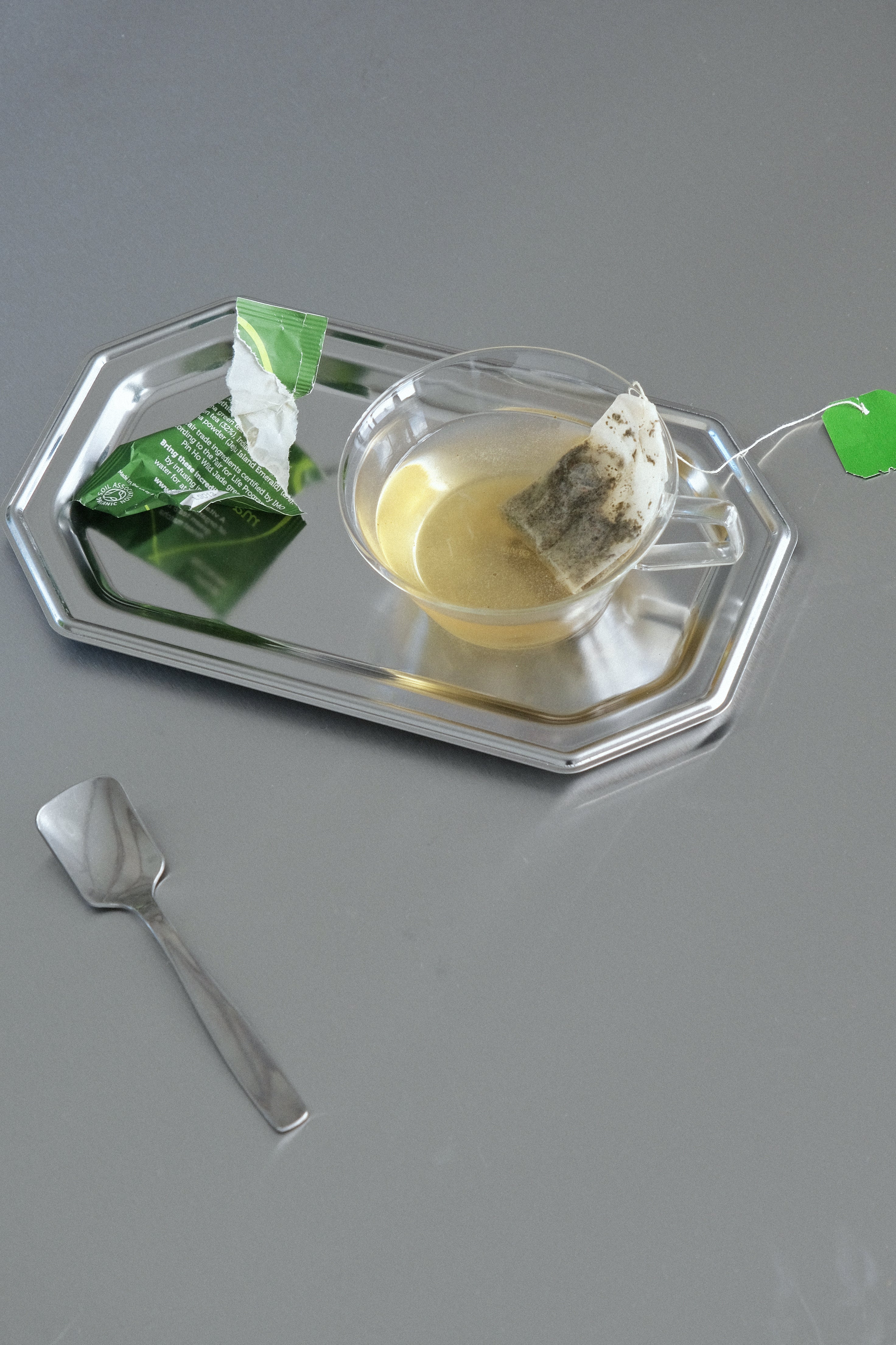Angled steel tray-Inox-KIOSK48TH