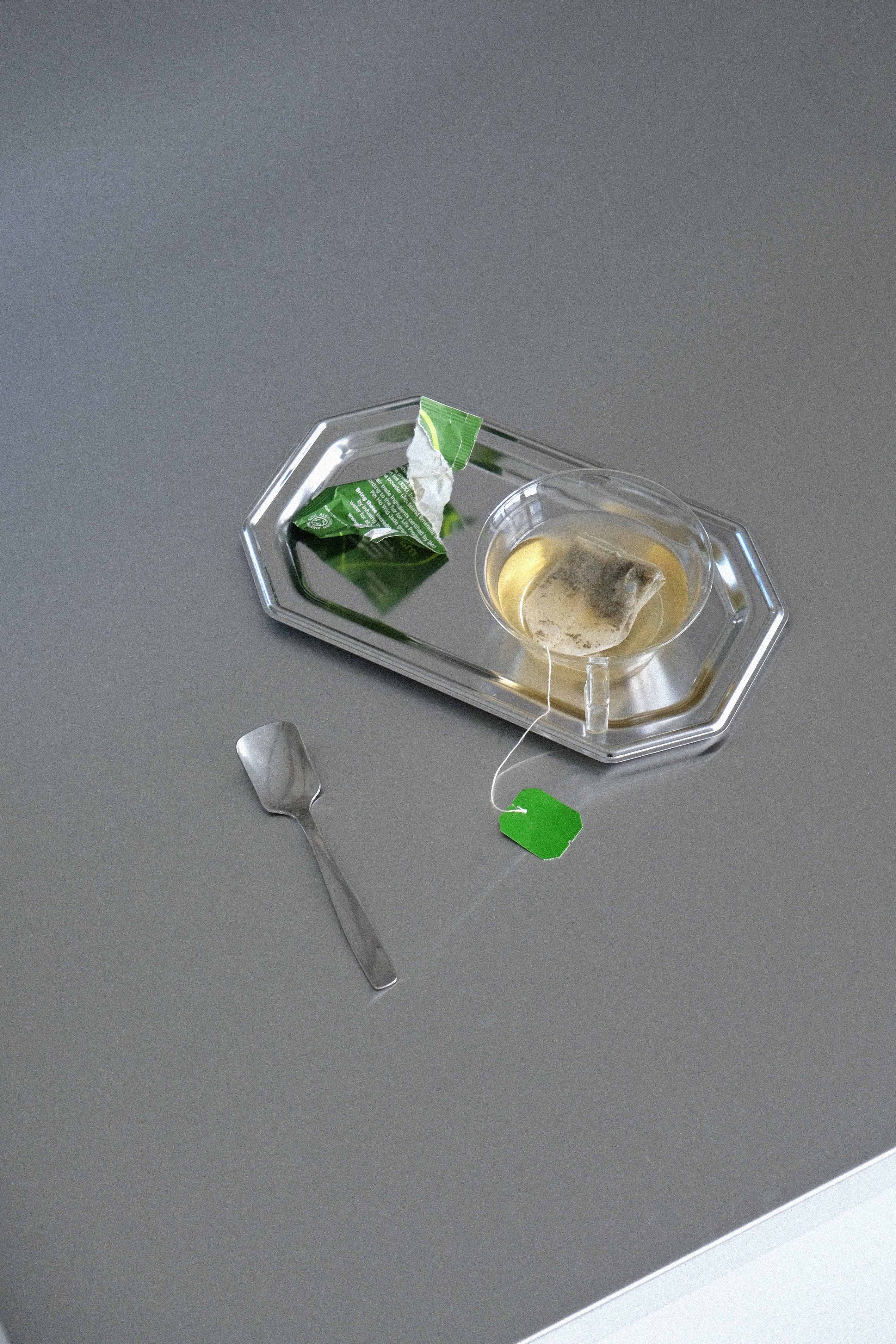 Angled steel tray-Inox-KIOSK48TH