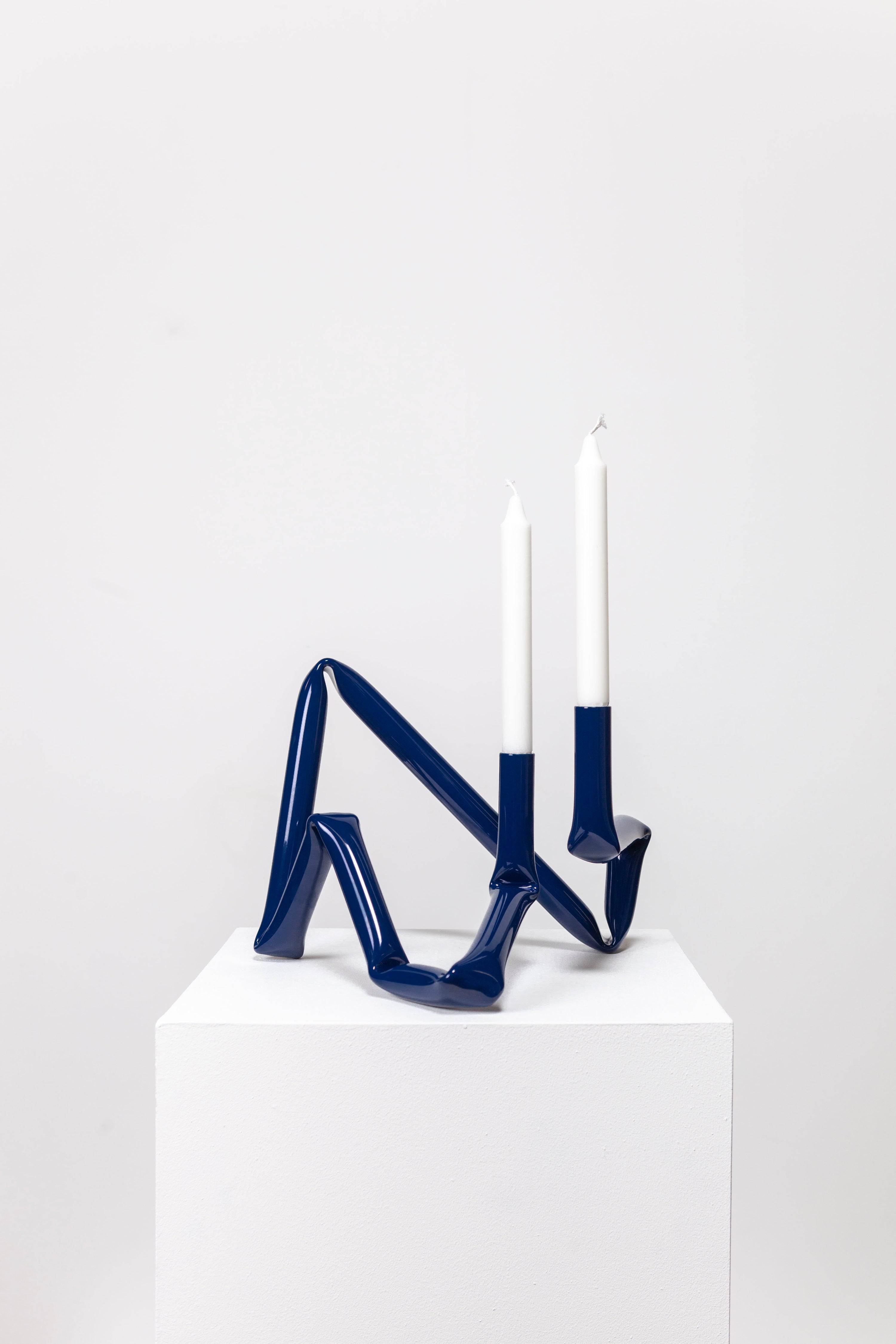 Bucatini candle holder midnight blue-(a.o.t.)-KIOSK48TH