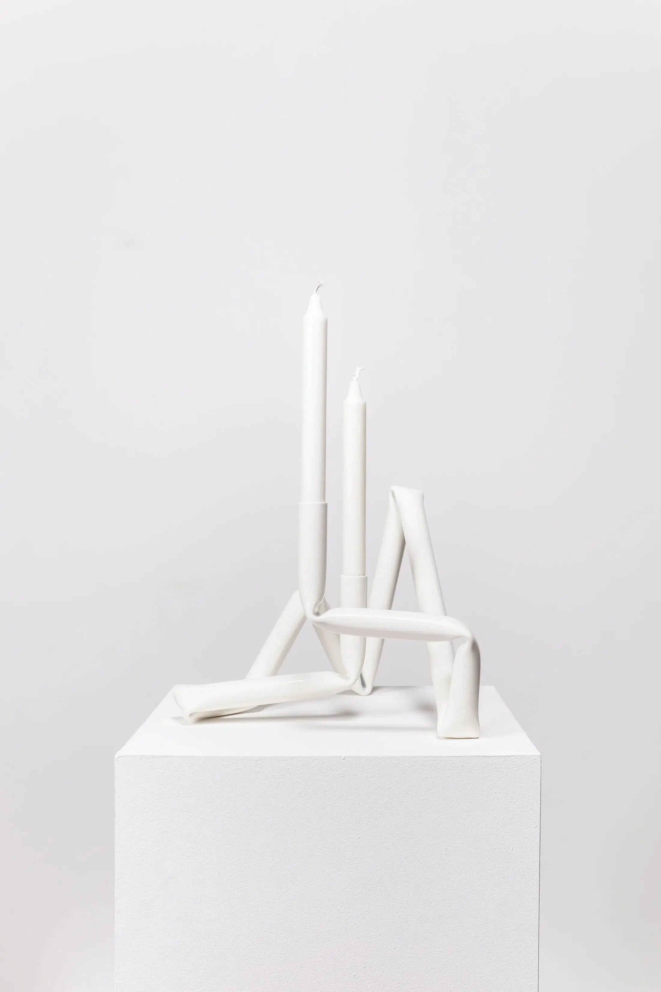 Bucatini Candle Holder White-(a.o.t.)-KIOSK48TH