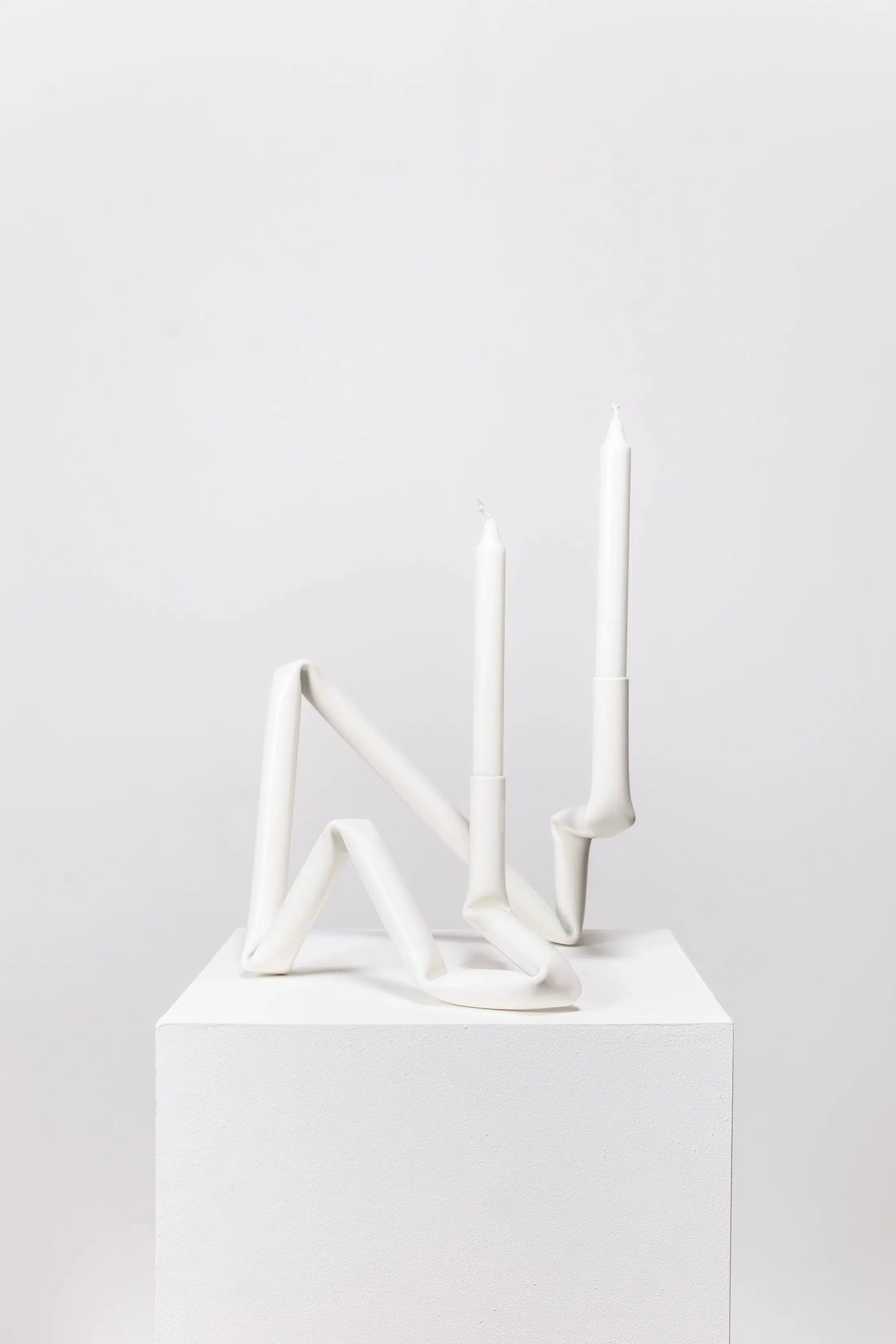 Bucatini Candle Holder White-(a.o.t.)-KIOSK48TH