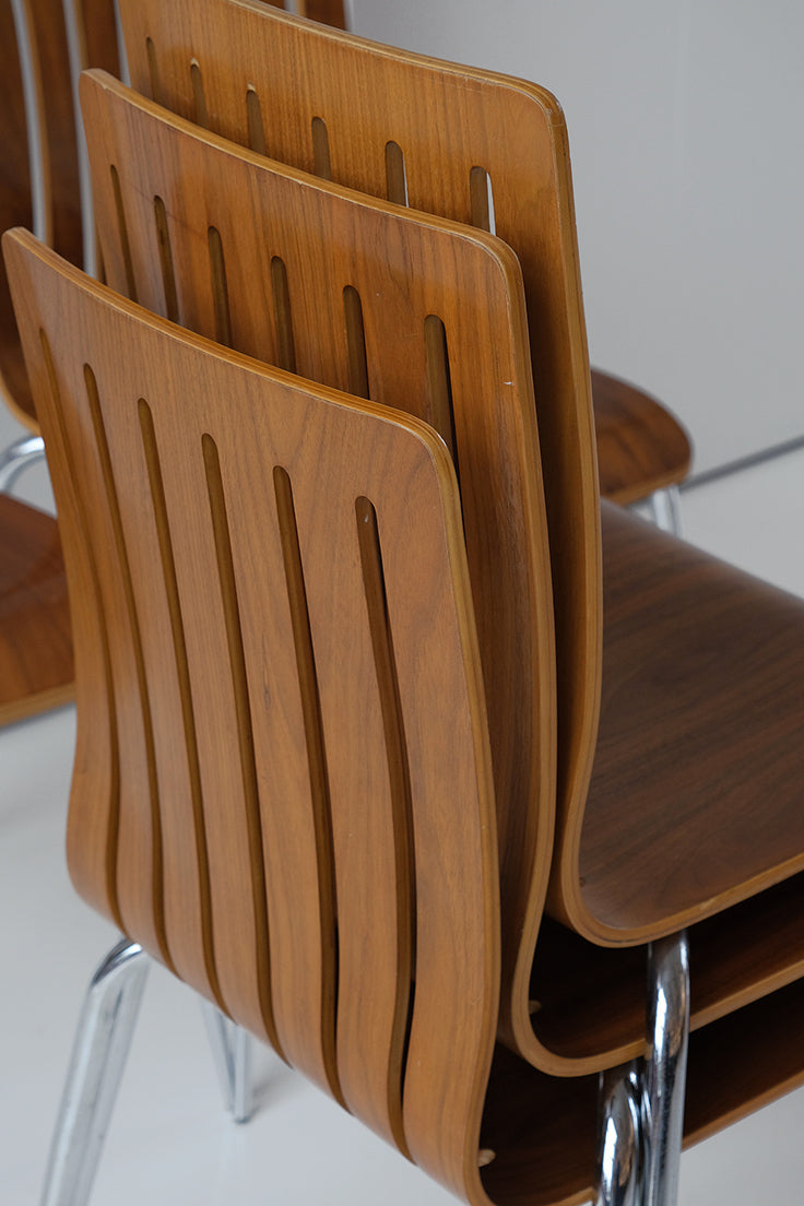 Casa Padrino Chair Walnut Set of 6-Vintage-KIOSK48TH