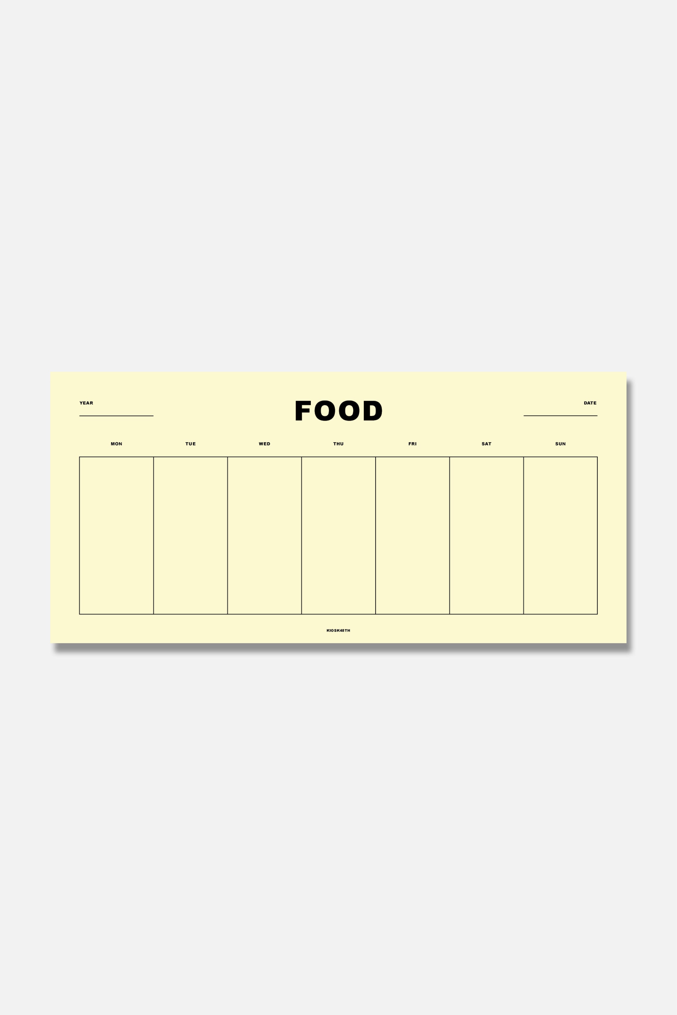 Food Planner Yellow-KIOSK48TH-KIOSK48TH