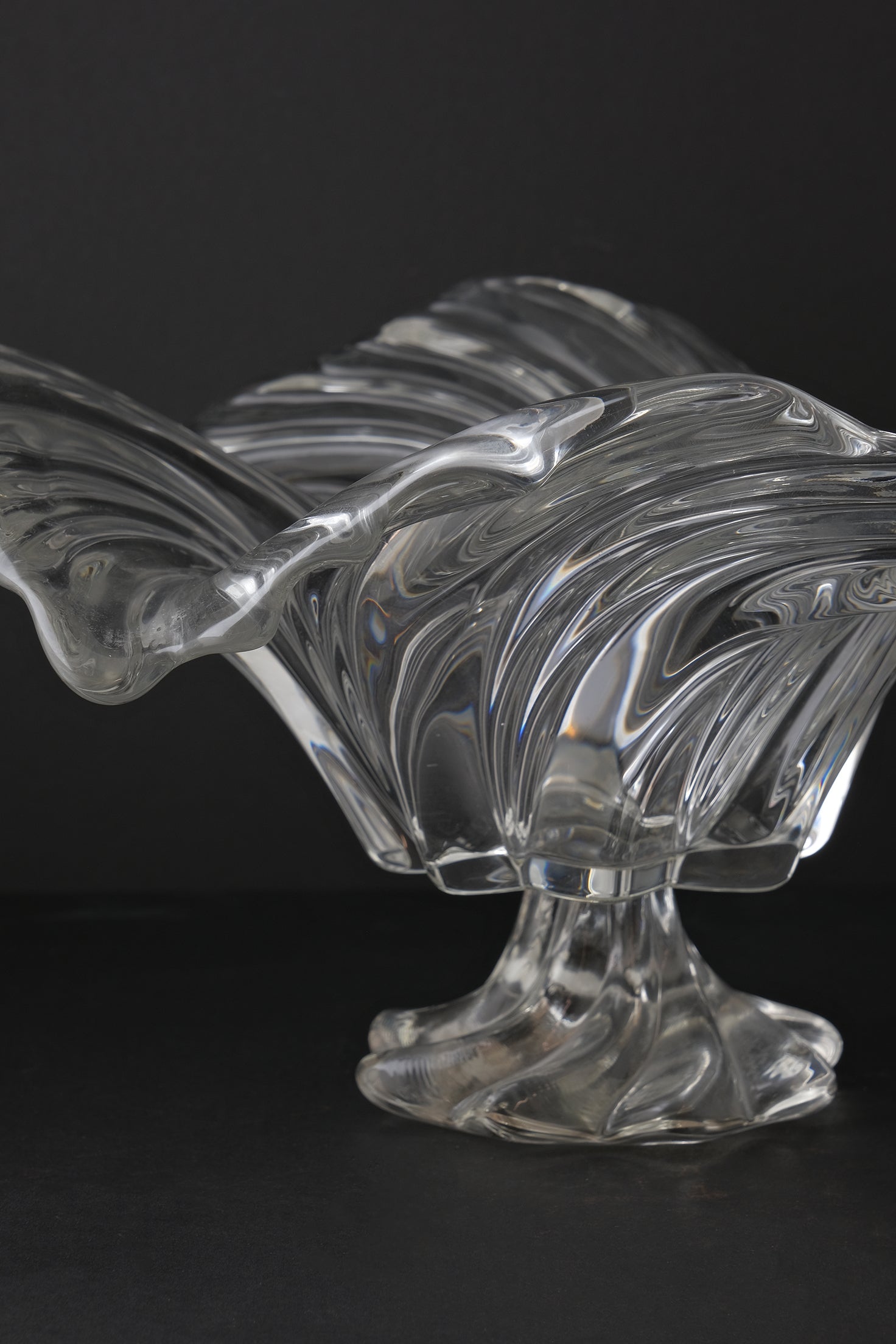 Footed Glass Bowl-Vintage-KIOSK48TH