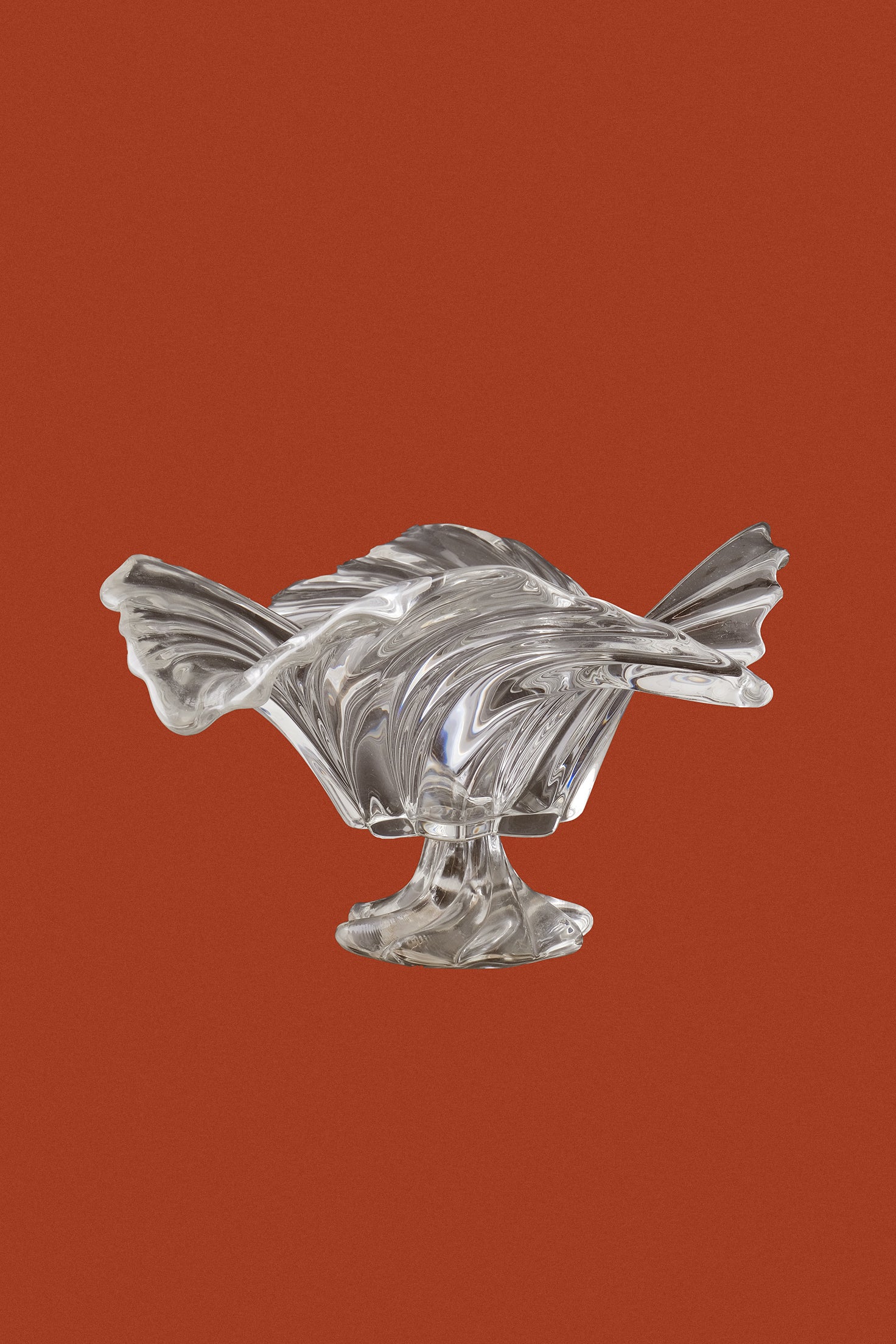 Footed Glass Bowl-Vintage-KIOSK48TH