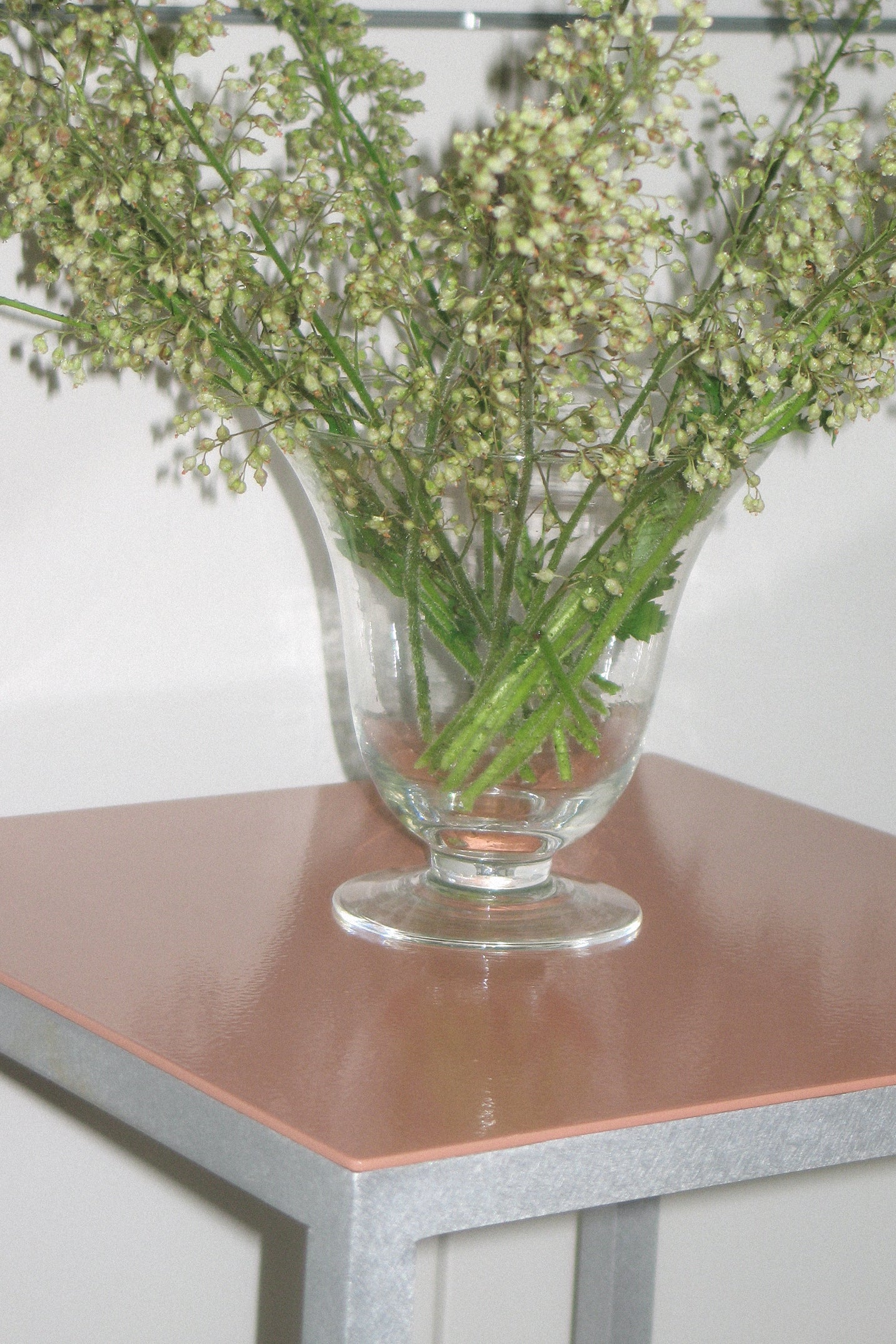 Footed Glass Vase 15cm-Vintage-KIOSK48TH