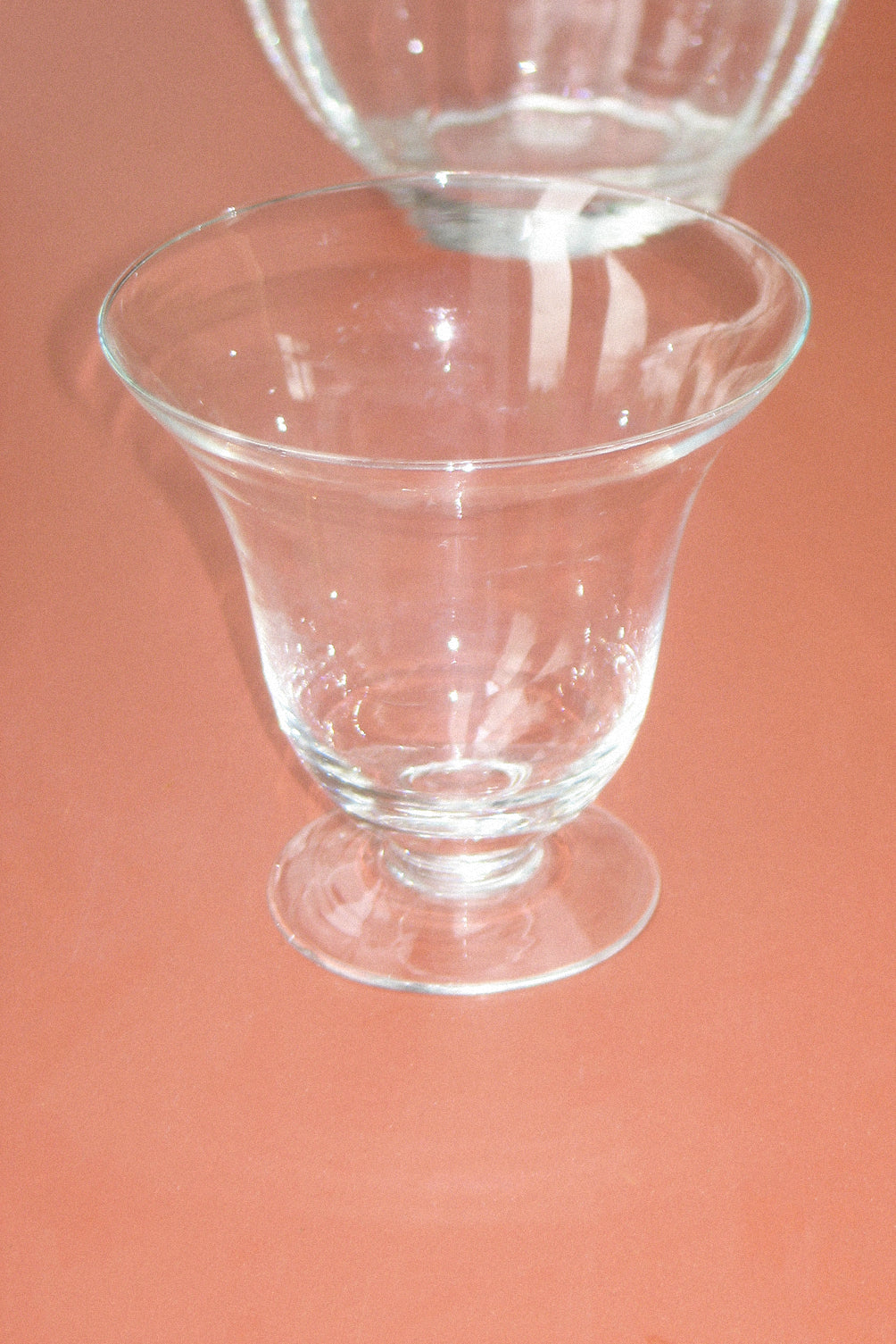 Footed Glass Vase 15cm-Vintage-KIOSK48TH