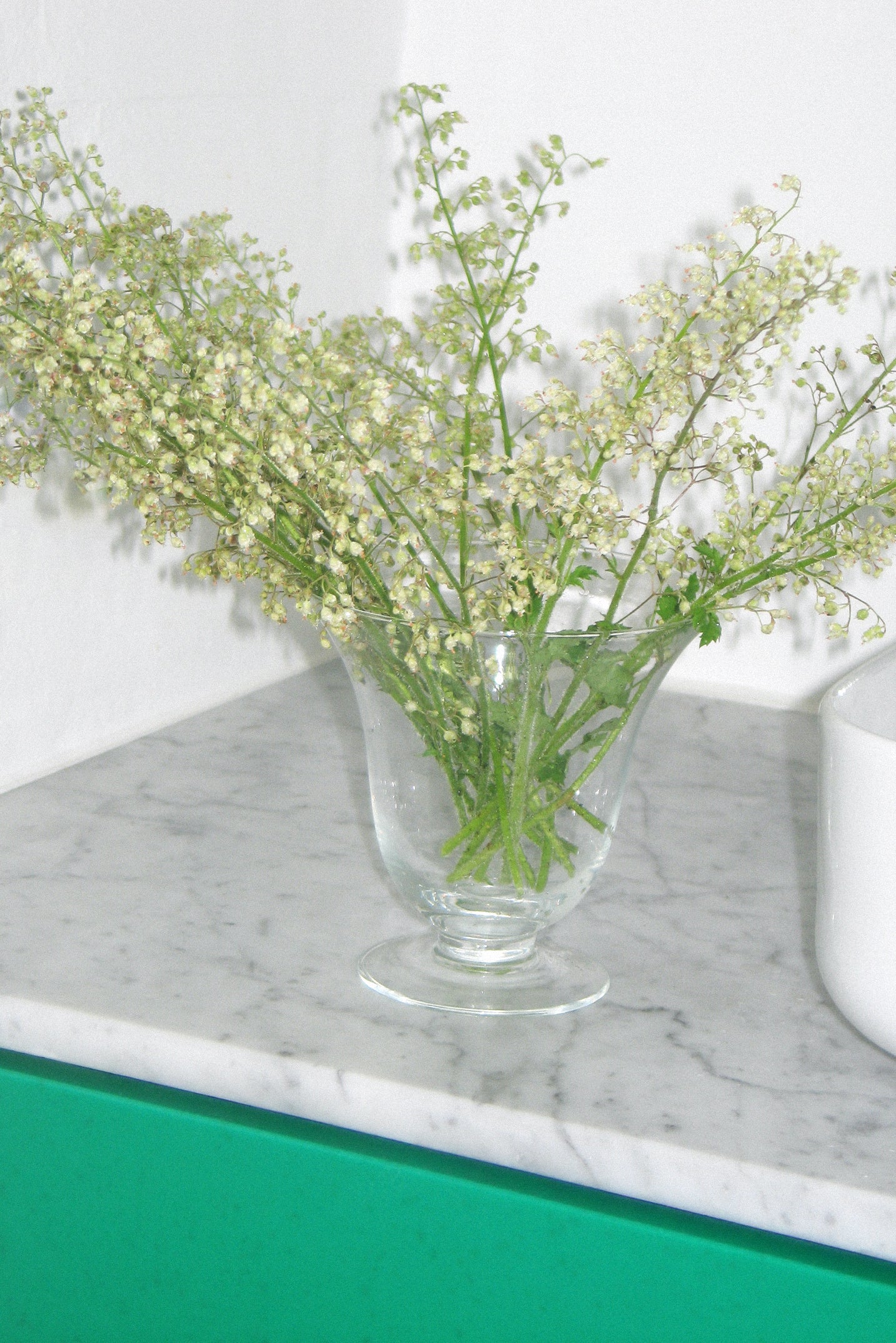 Footed Glass Vase 15cm-Vintage-KIOSK48TH
